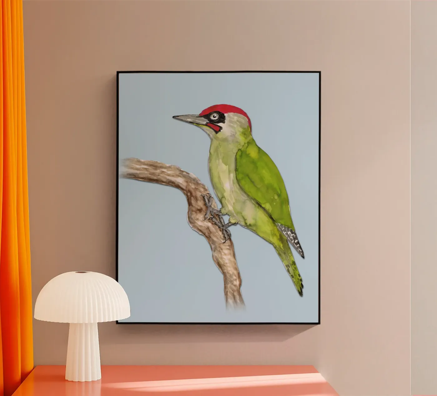 Green woodpecker acryl van BwiseLizzy
