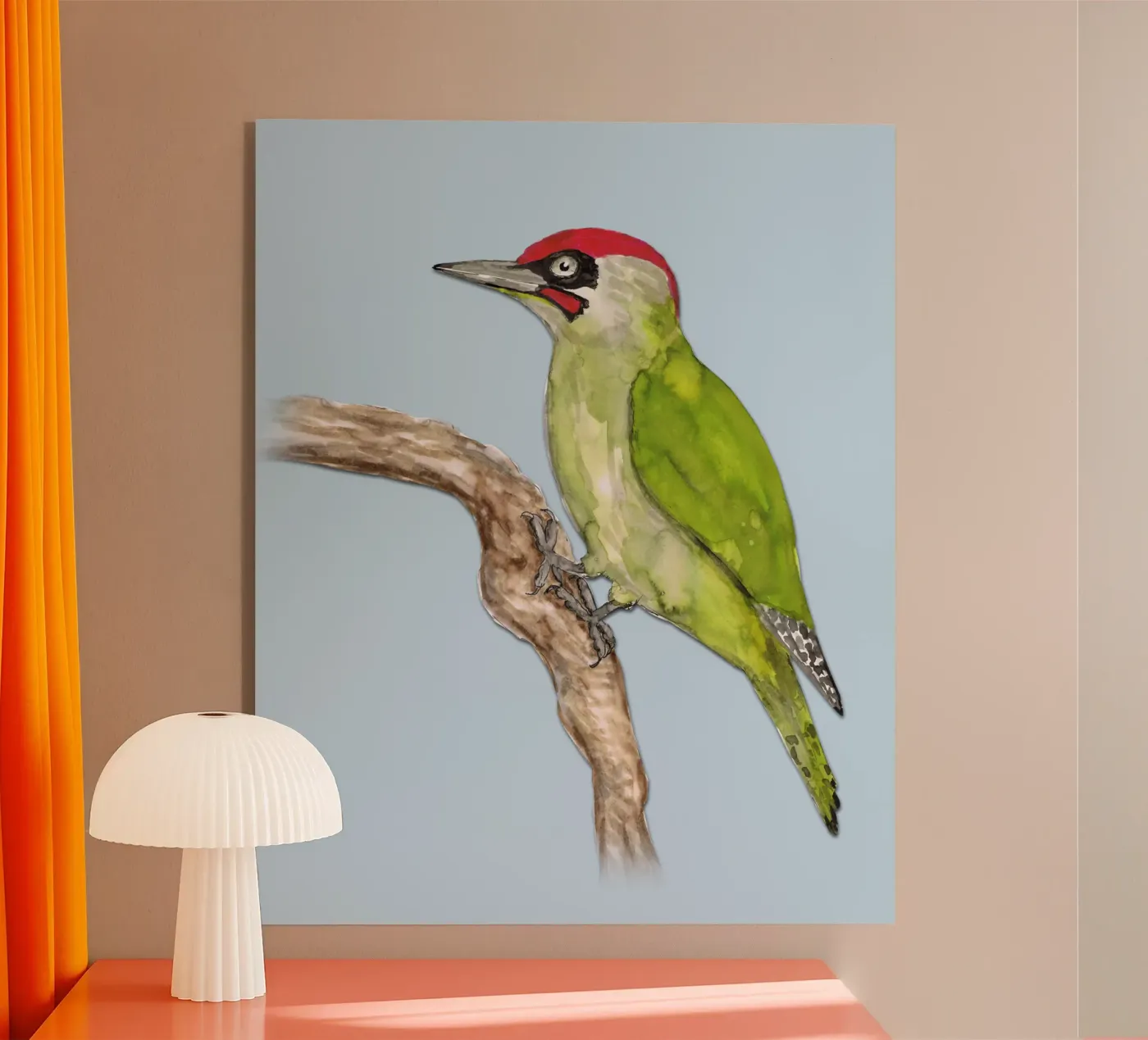 Green woodpecker acryl van BwiseLizzy