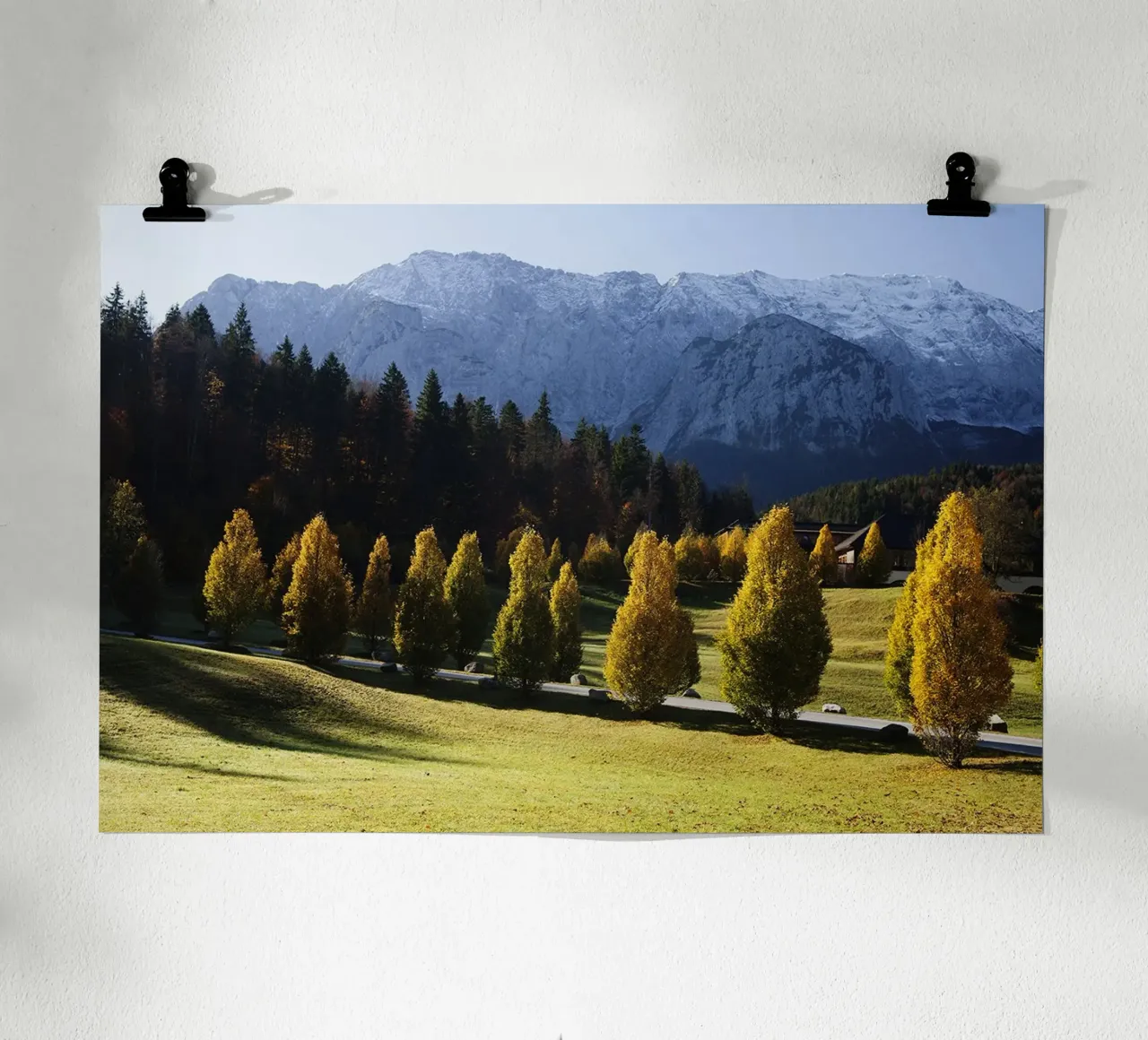 Paesaggio autunnale Alpi carta hahnemühle da Simon Koy