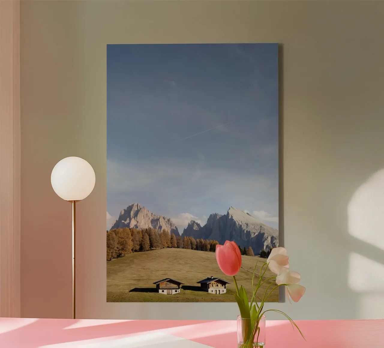 Alpe di Siusi Zuid-Tirol canvas van Simon Koy