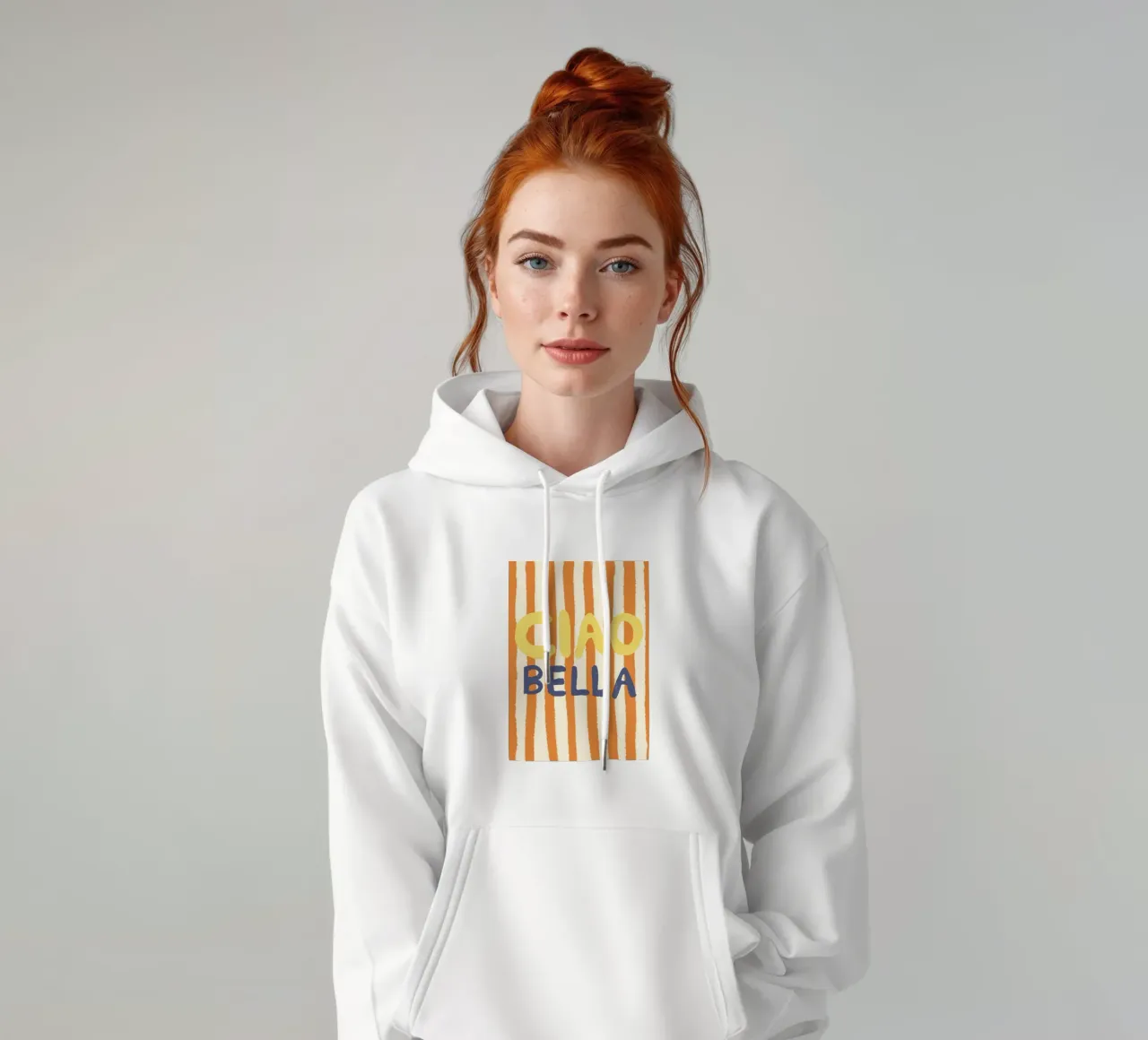 Ciao Bella Orange felpa con cappuccio da Studio Dolci