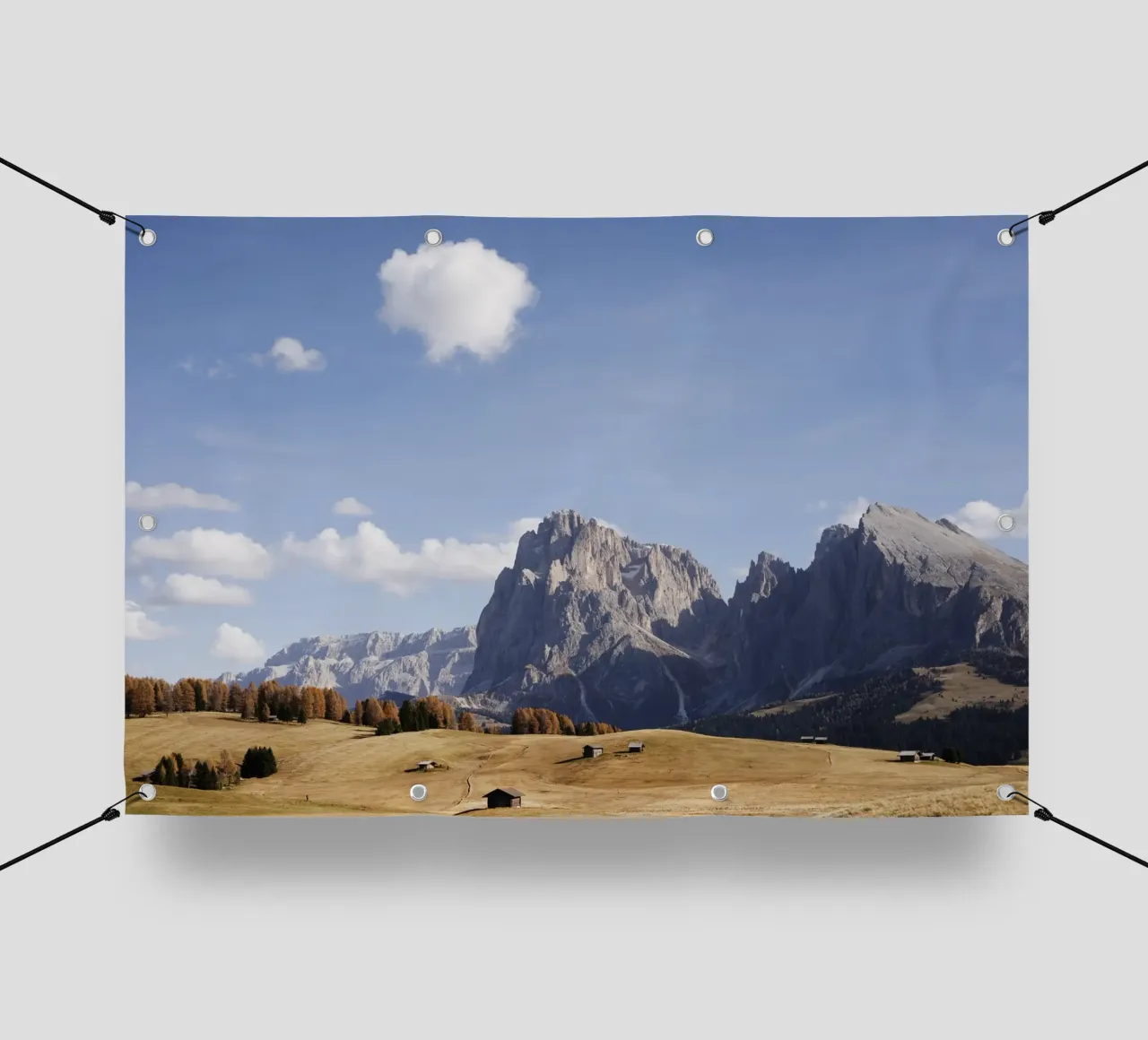 L'Alpe di Siusi nel tardo autunno in Alto Adige telo in pvc da Simon Koy