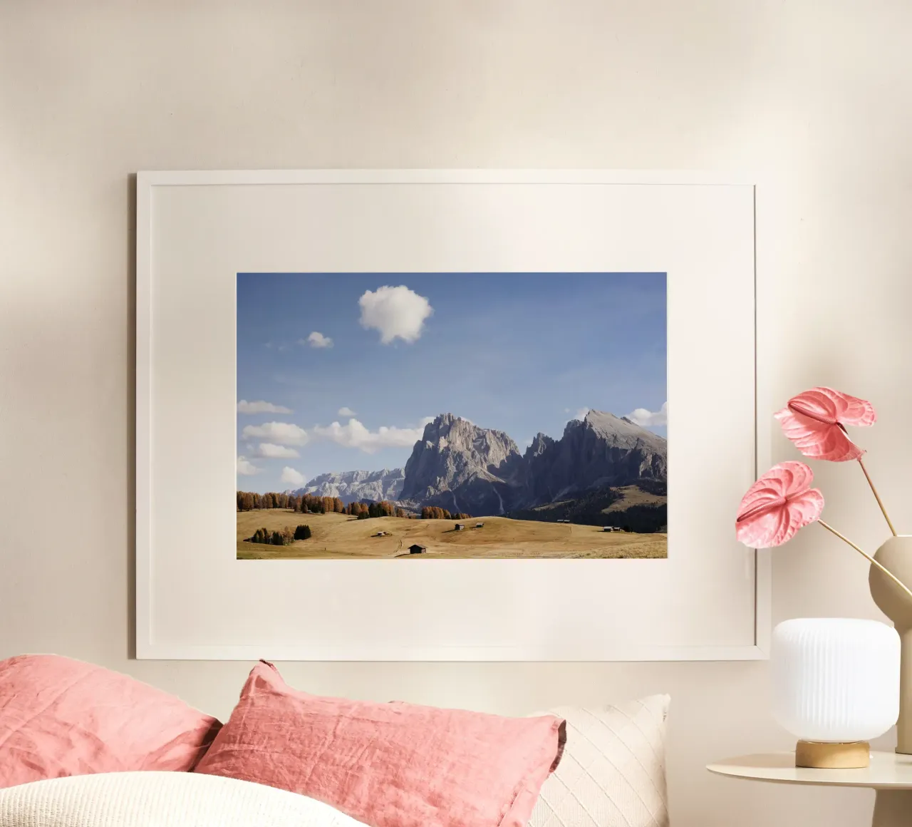 L'Alpe di Siusi nel tardo autunno in Alto Adige carta hahnemühle da Simon Koy