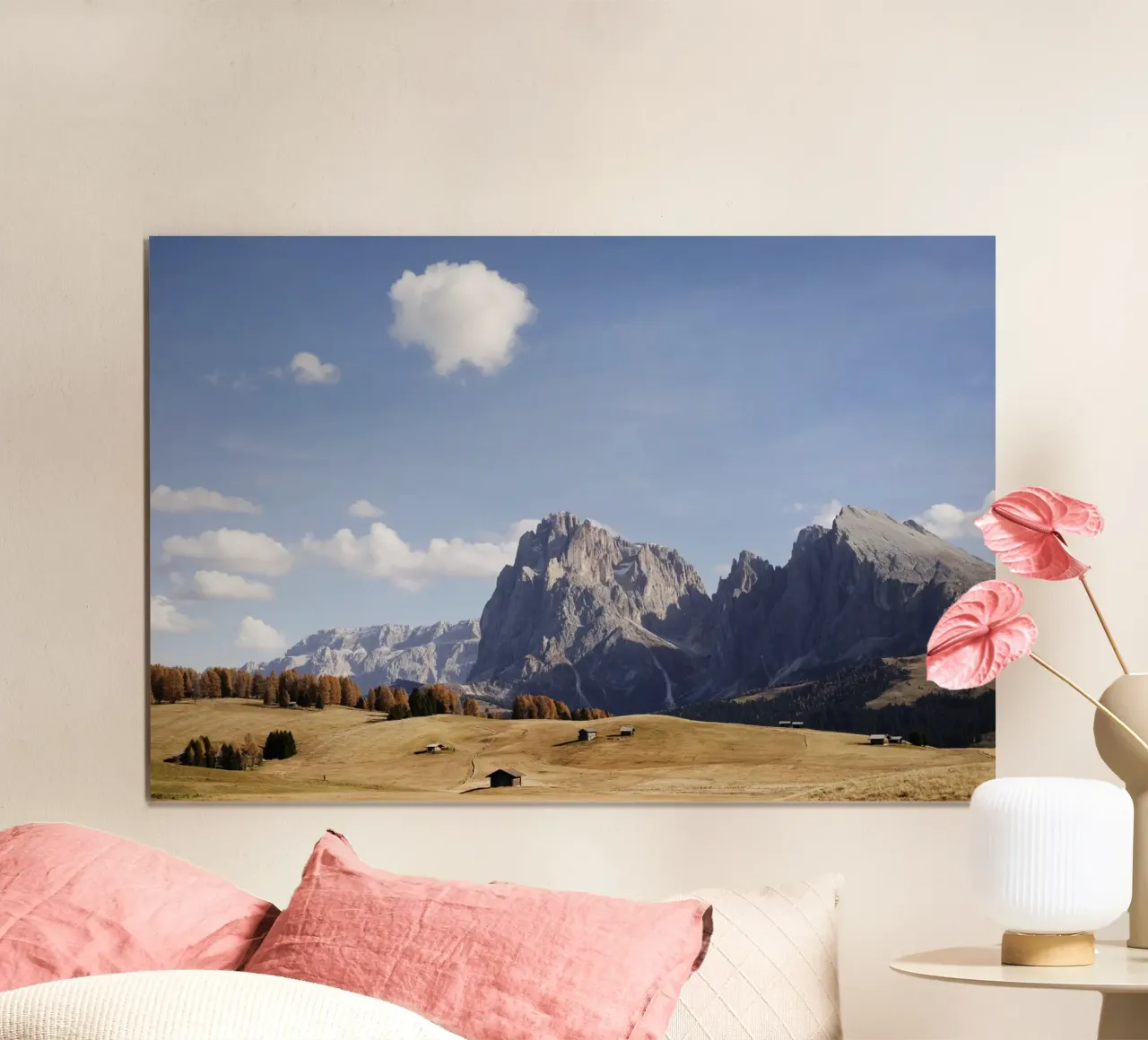 L'Alpe di Siusi nel tardo autunno in Alto Adige carta hahnemühle da Simon Koy