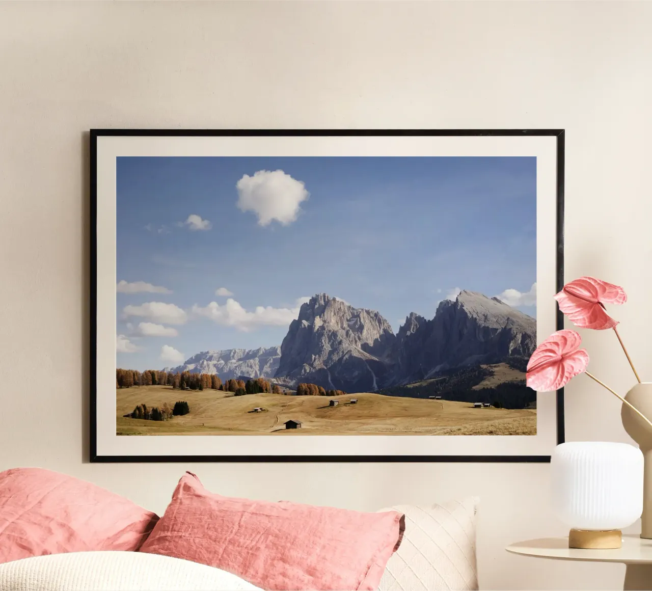 L'Alpe di Siusi nel tardo autunno in Alto Adige carta hahnemühle da Simon Koy