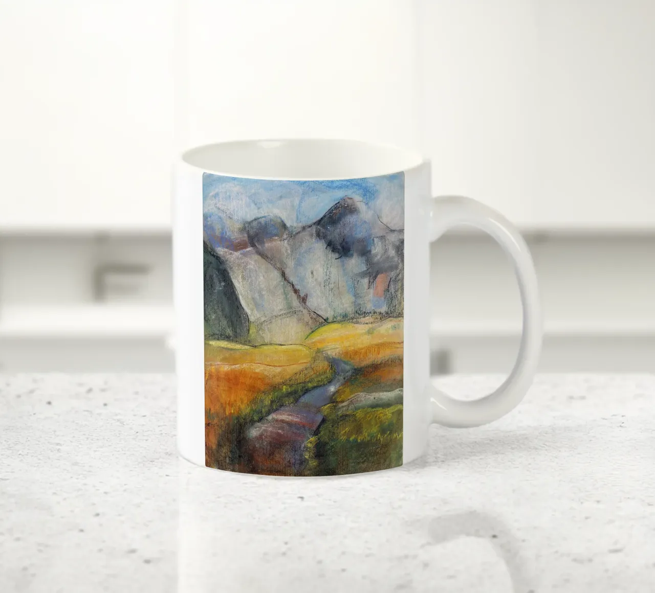 Expressive Mountain Cliffs tazza in ceramica da Stoian Hitrov