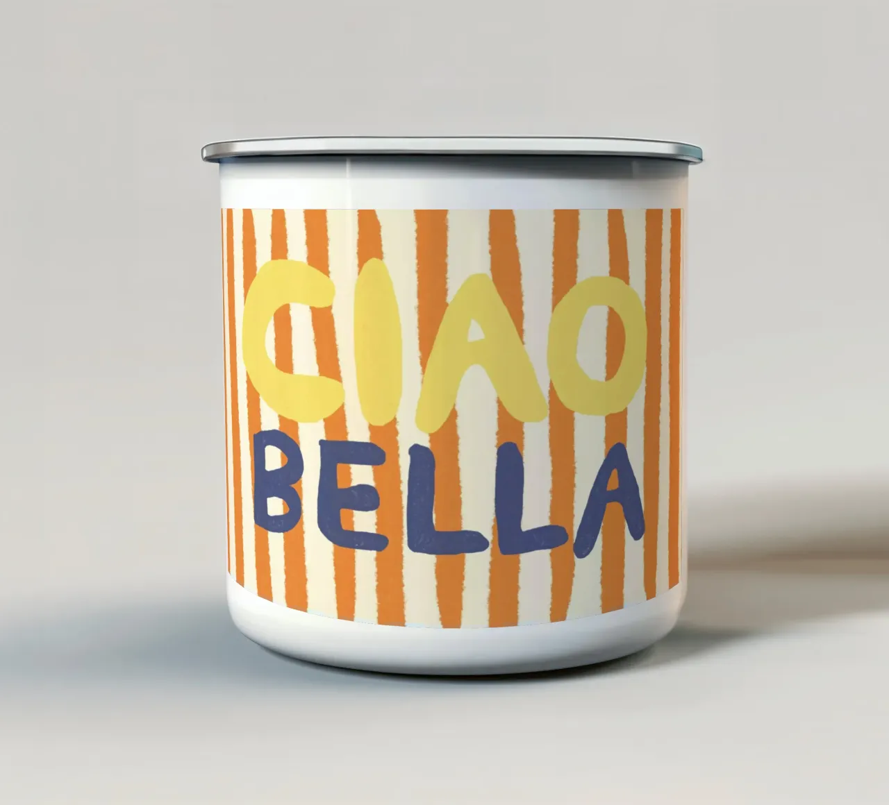 Ciao Bella Orange II tazza in smalto da Studio Dolci