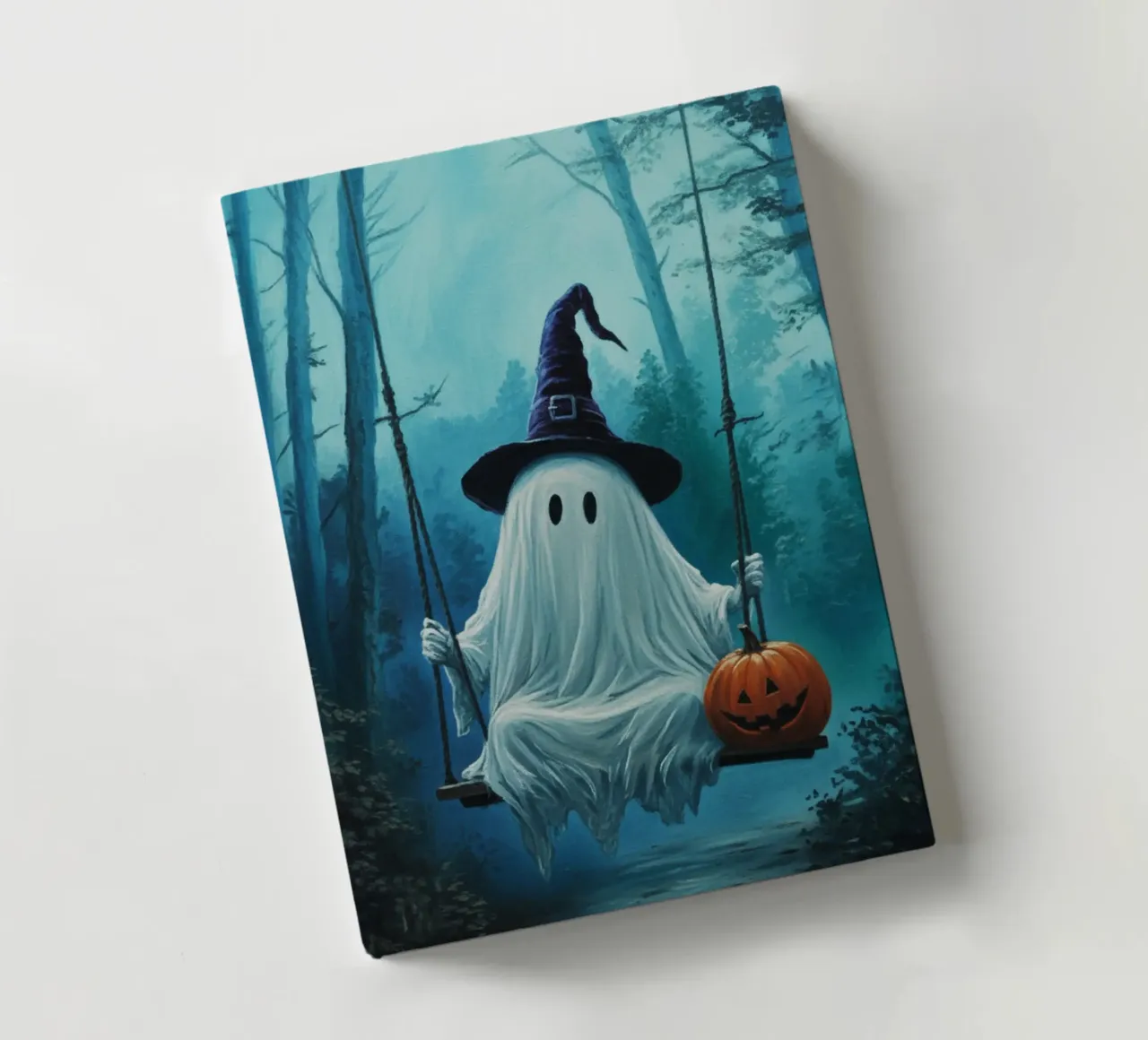 ghost on swing funny drawing notebook by edelweiz