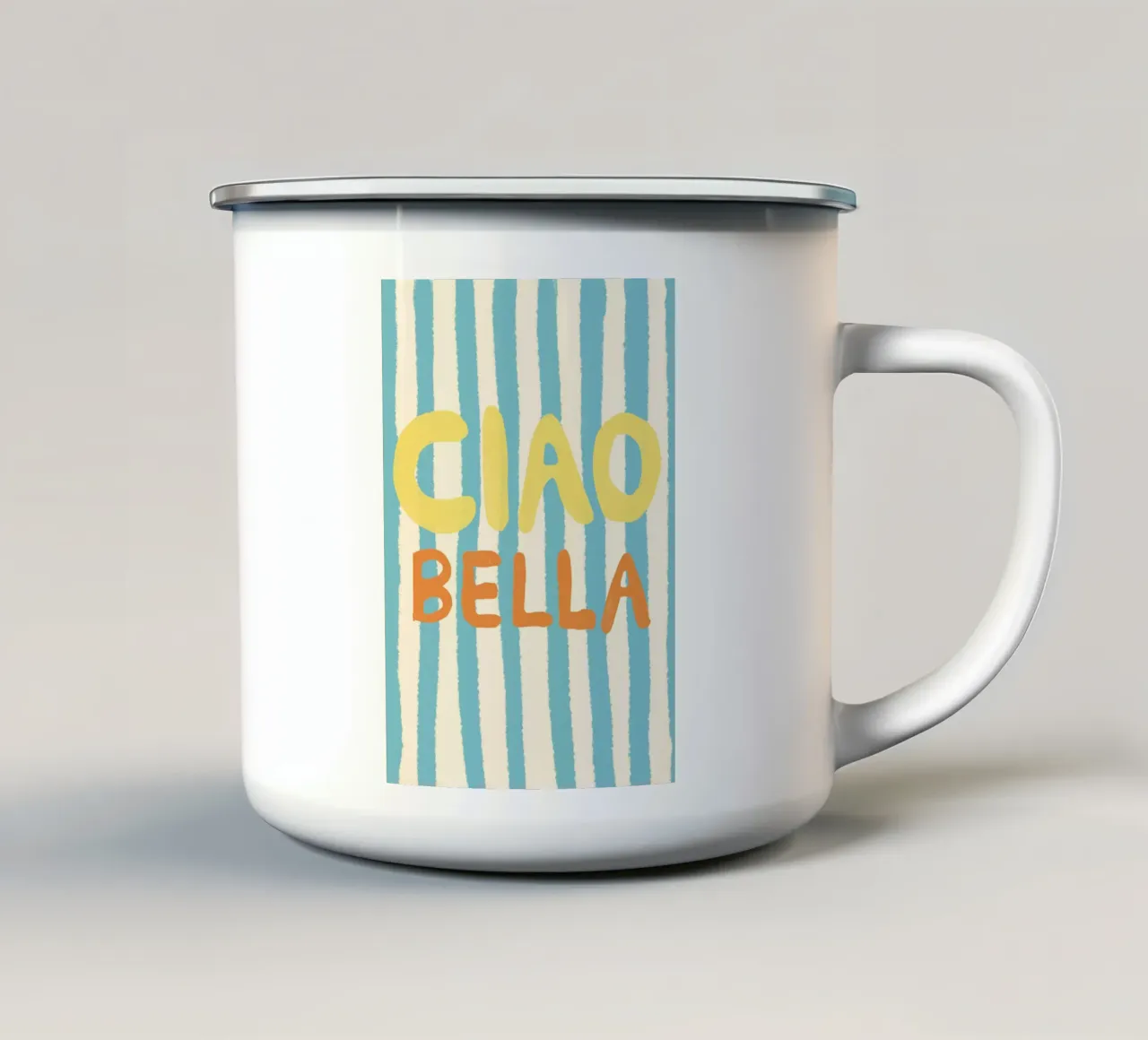 Ciao Bella Hellblau tazza in smalto da Studio Dolci