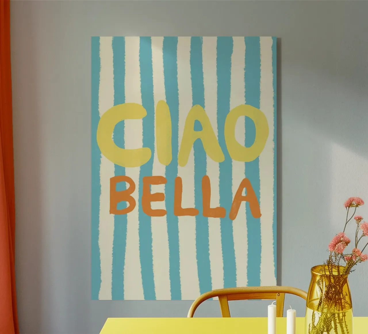 Ciao Bella Hellblau acrylic glass by Studio Dolci