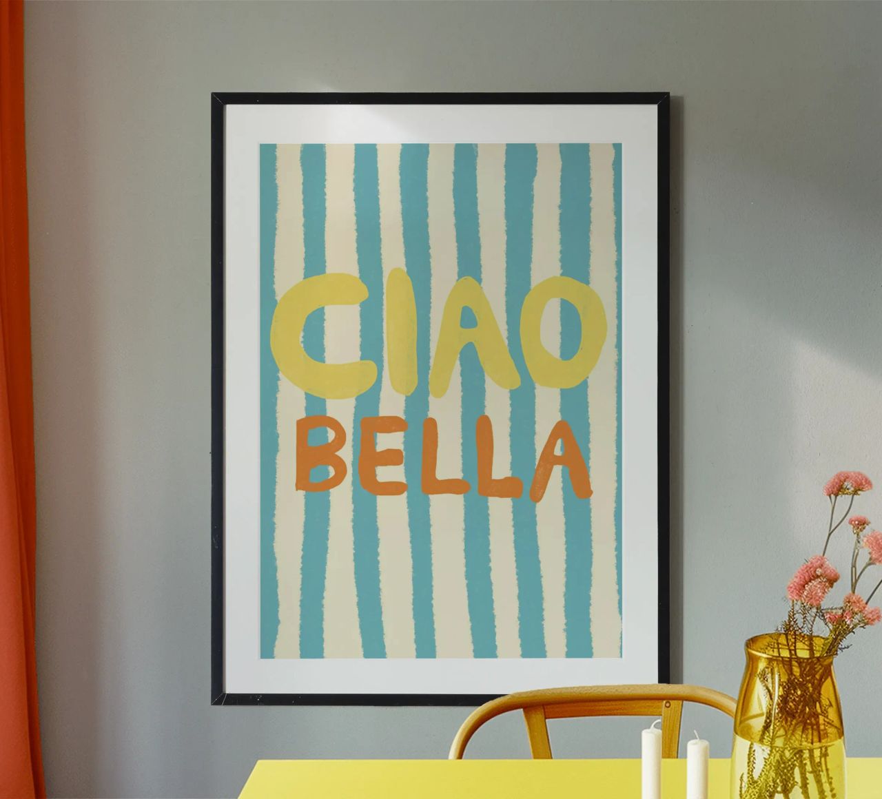 Ciao Bella Hellblau Poster von Studio Dolci
