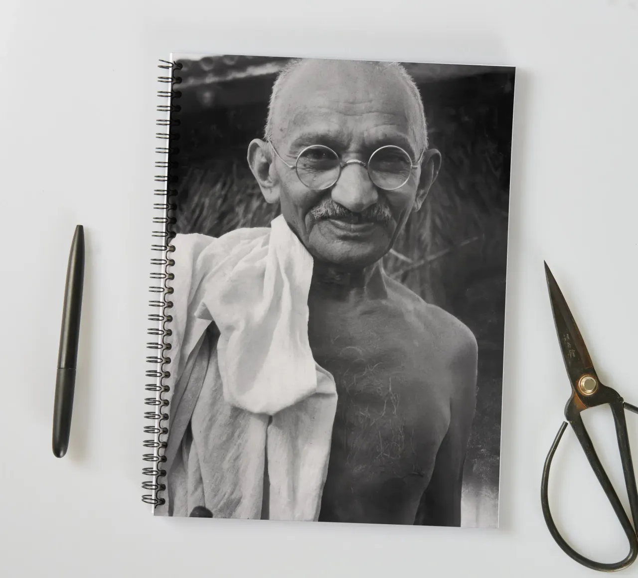 mohandas-k-gandhi spiral notebook by vintgeseyn
