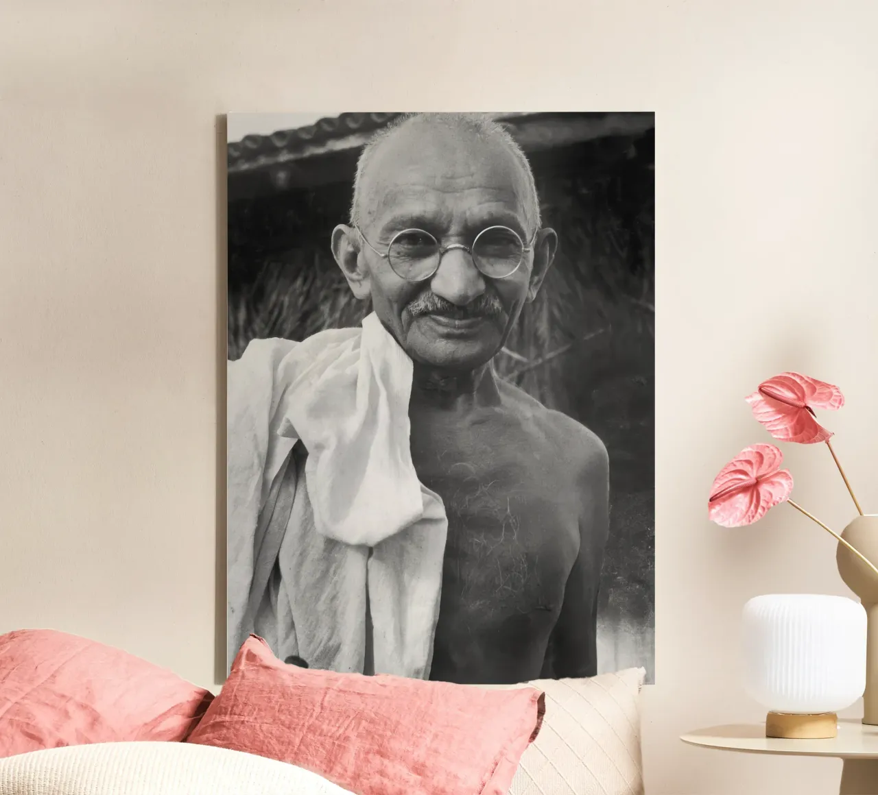 mohandas-k-gandhi canvas van vintgeseyn