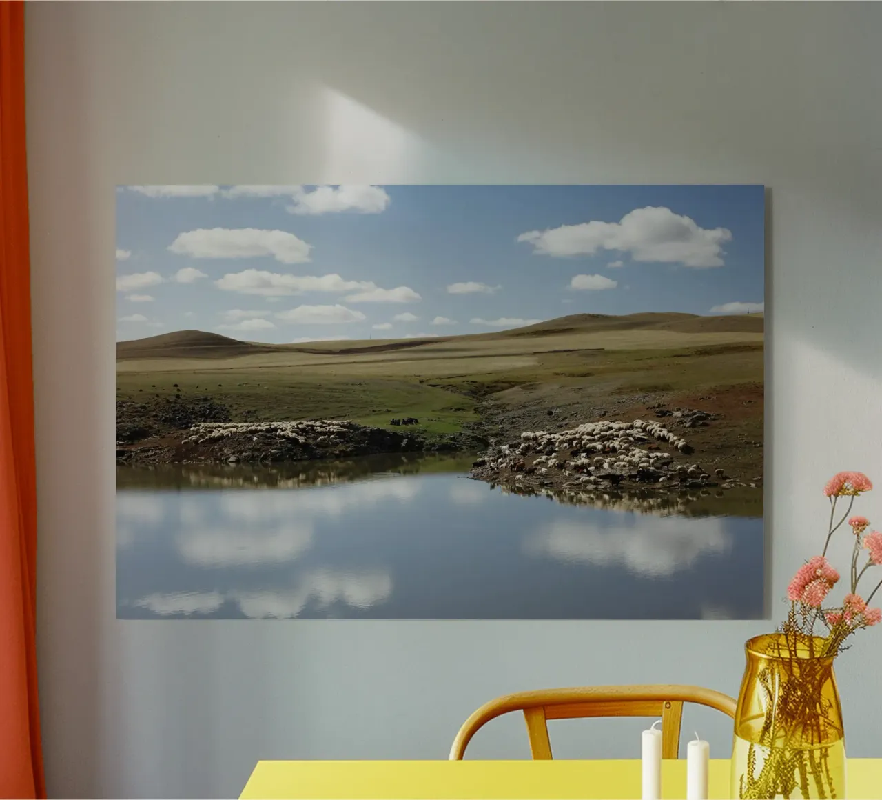 Gregge di pecore in Armenia plexiglass da Simon Koy