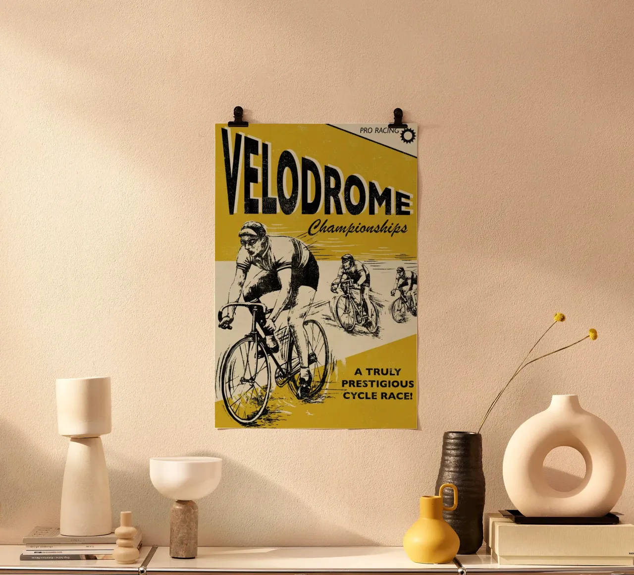 Velodrome poster con telaio in plastica da Rocket68