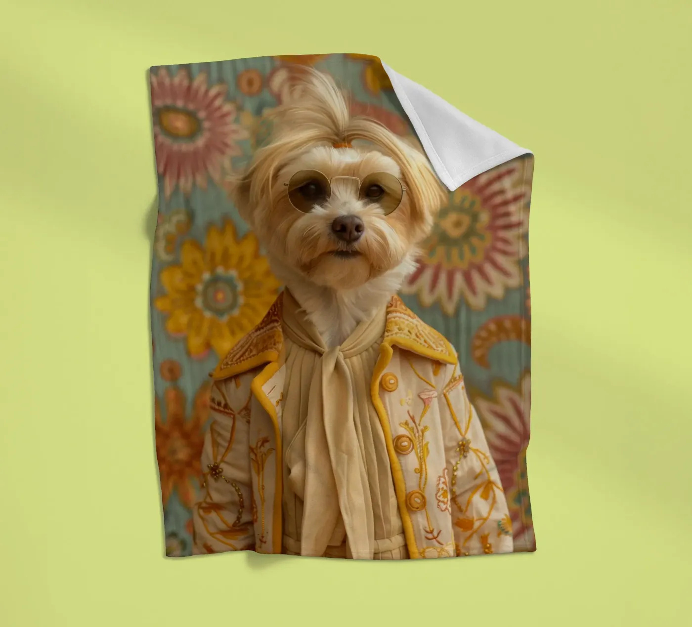 Ethan Fleecedecke von Affiches Chien Originales – Dogland