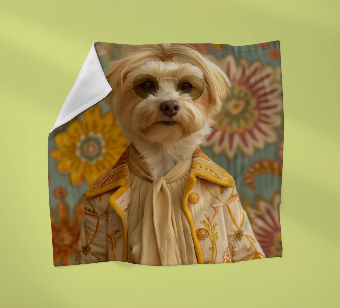 Ethan Fleecedecke von Affiches Chien Originales – Dogland