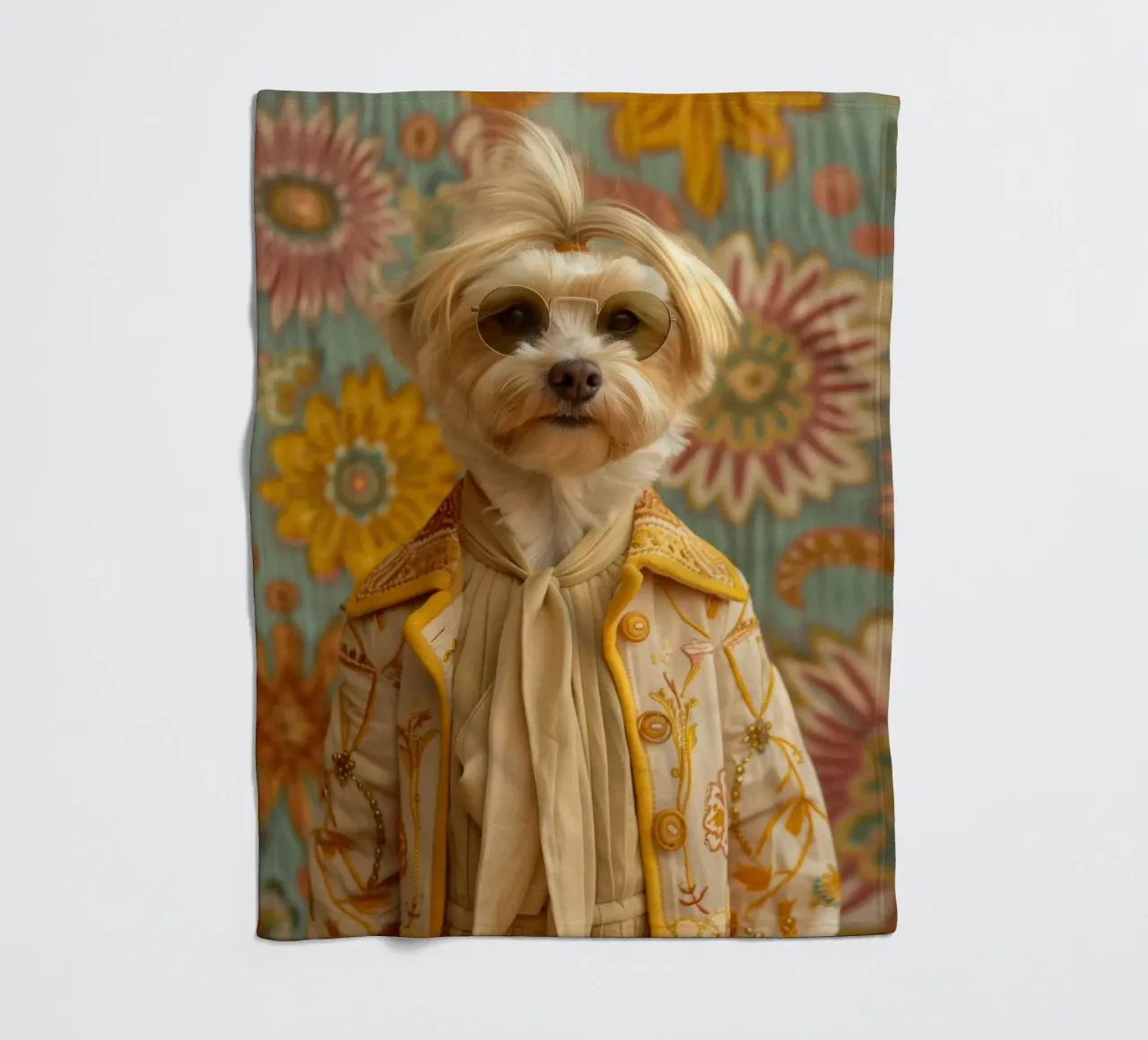 Ethan fleecedeken van Affiches Chien Originales – Dogland