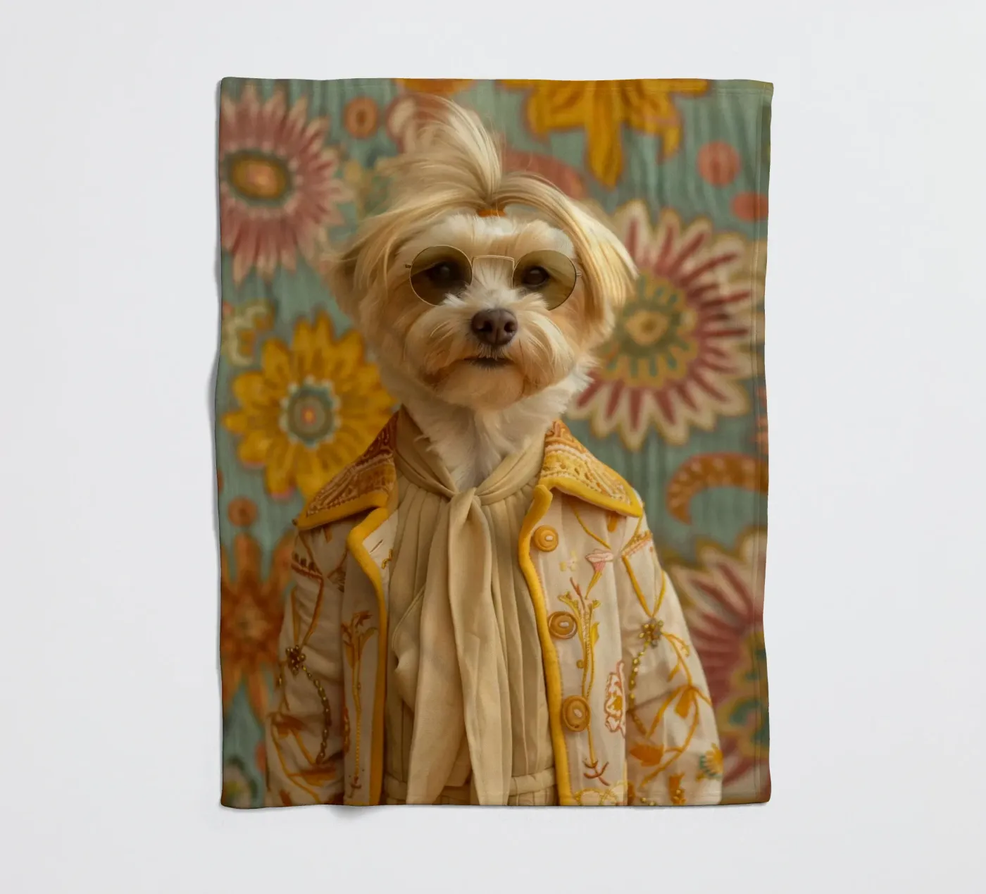 Ethan Fleecedecke von Affiches Chien Originales – Dogland