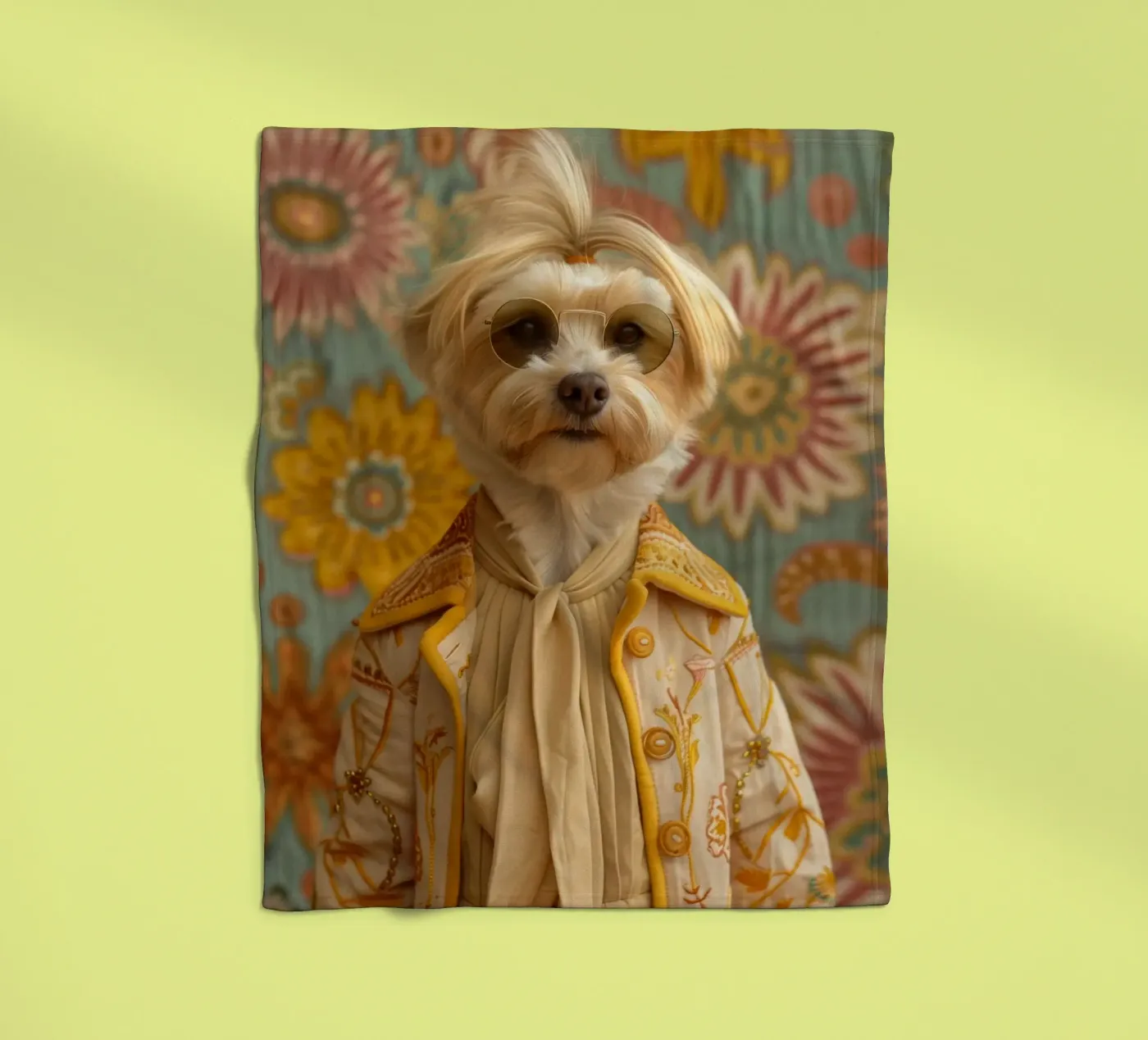 Ethan Fleecedecke von Affiches Chien Originales – Dogland