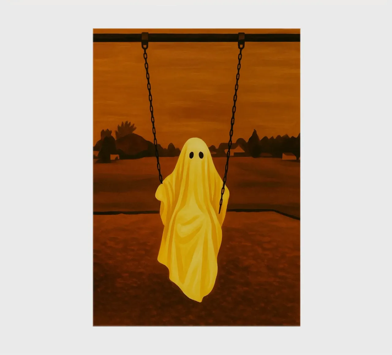 ghost playing swing funny drawing notebook by edelweiz