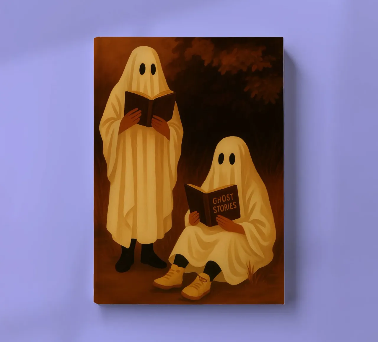 ghost reading book funny drawing notebook by edelweiz