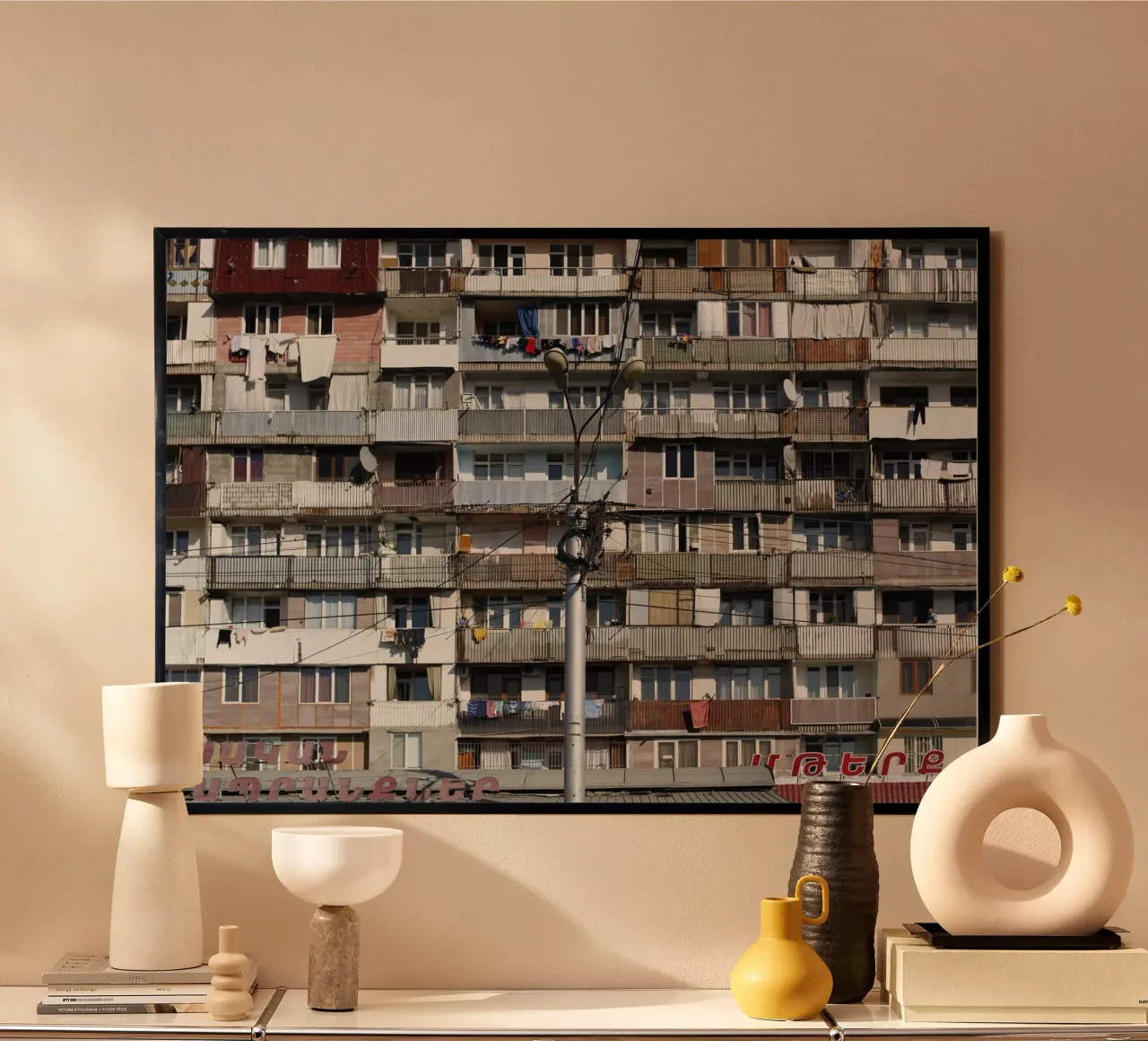 Edificio prefabbricato Yerevan (Armenia) poster da fotokunst