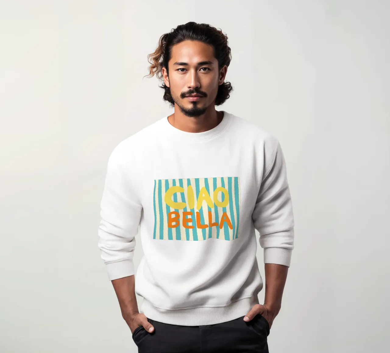 Ciao Bella Hellblau II Sweatshirt von Studio Dolci