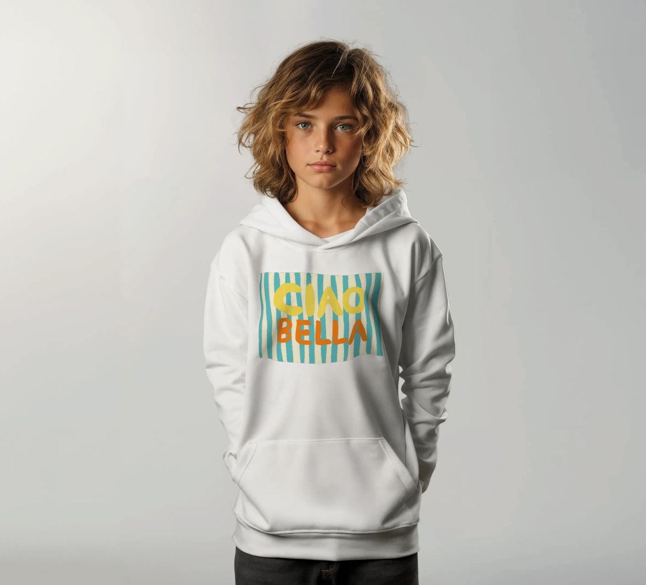 Ciao Bella Hellblau II felpa bambino con cappuccio da Studio Dolci