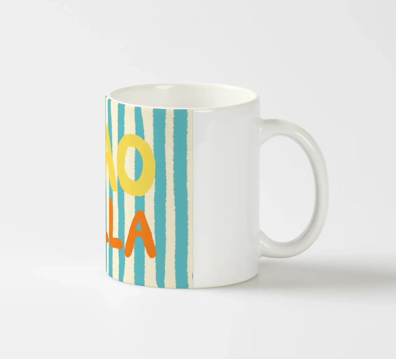 Ciao Bella Hellblau II ceramic mug by Studio Dolci