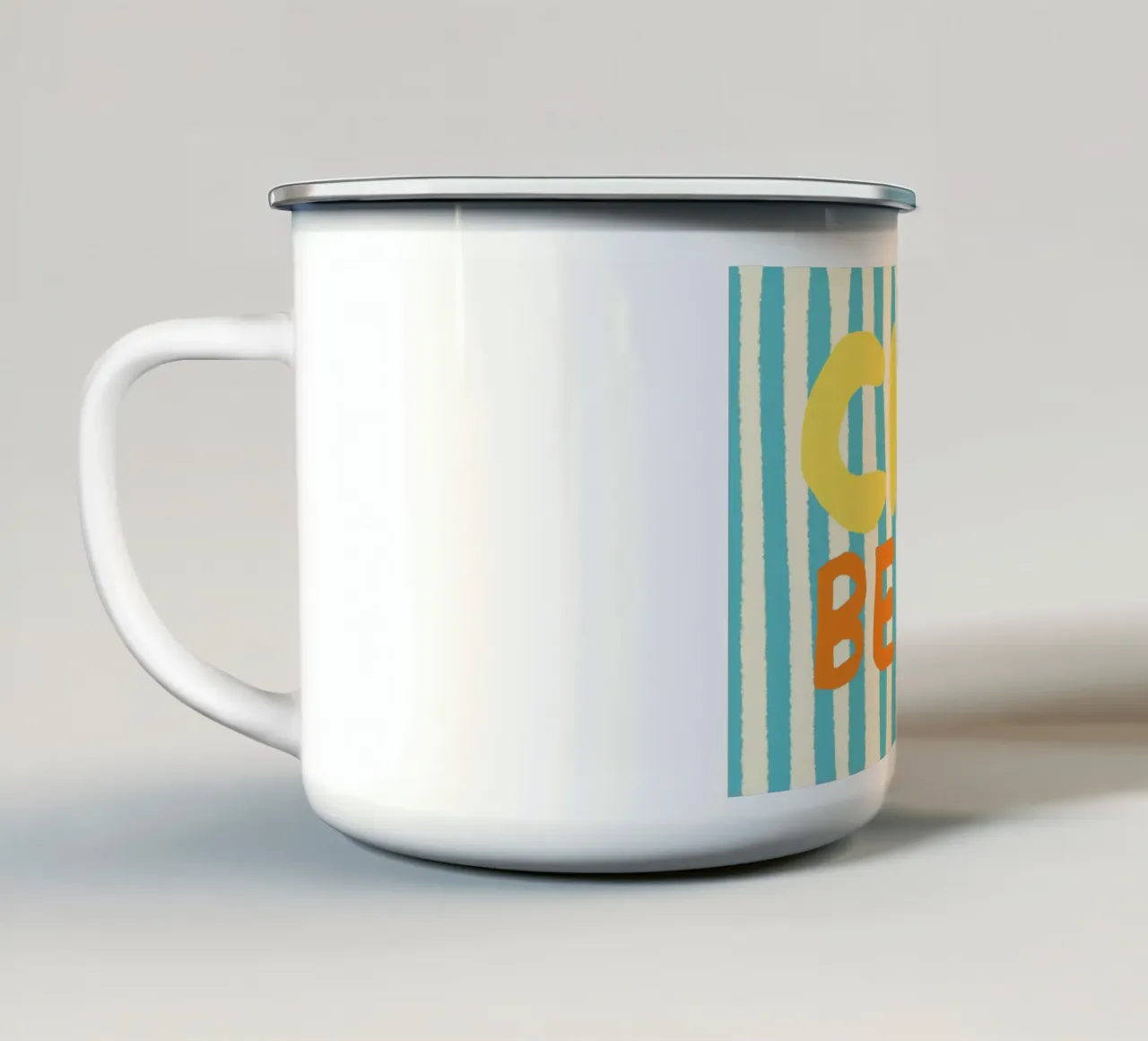 Ciao Bella Hellblau II enamel mug by Studio Dolci