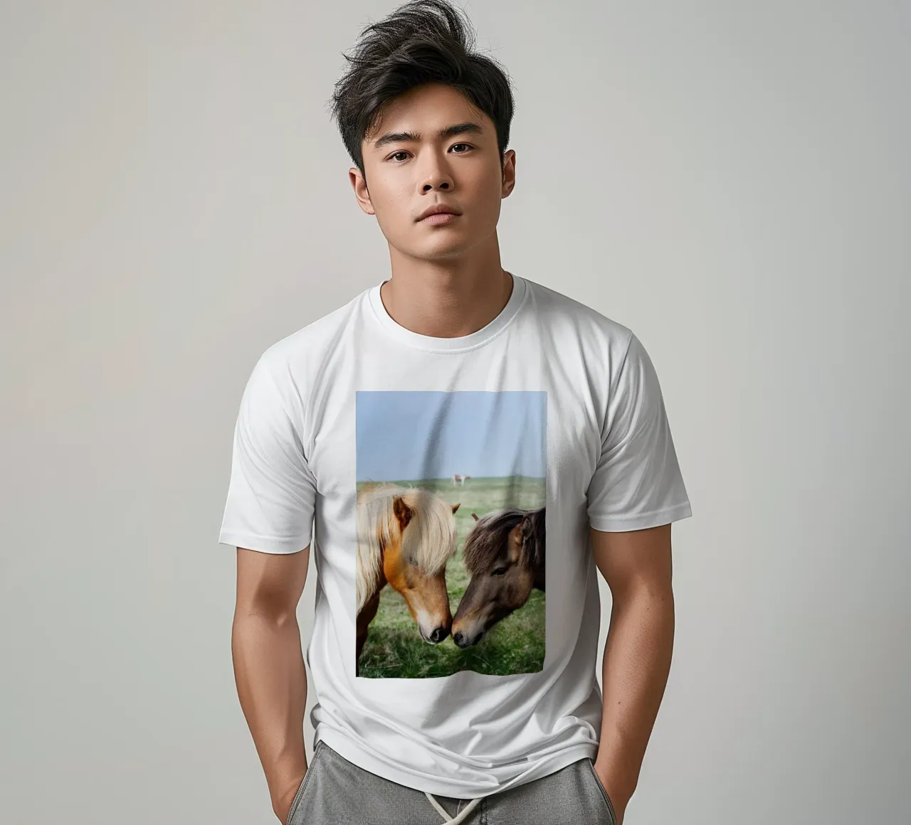 Amore per i cavalli in Islanda t-shirt da Simon Koy