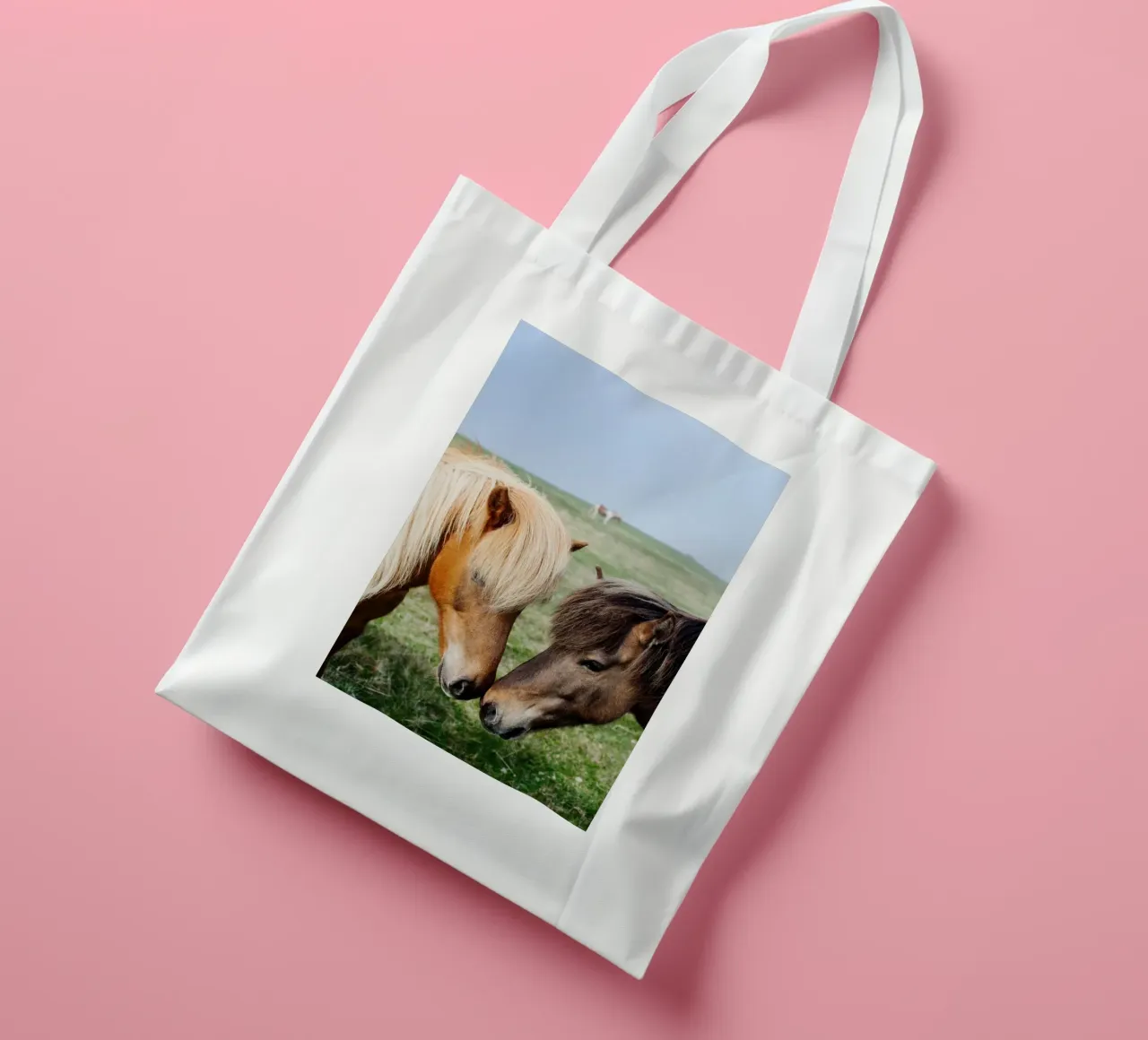 Amore per i cavalli in Islanda borsa in juta da Simon Koy