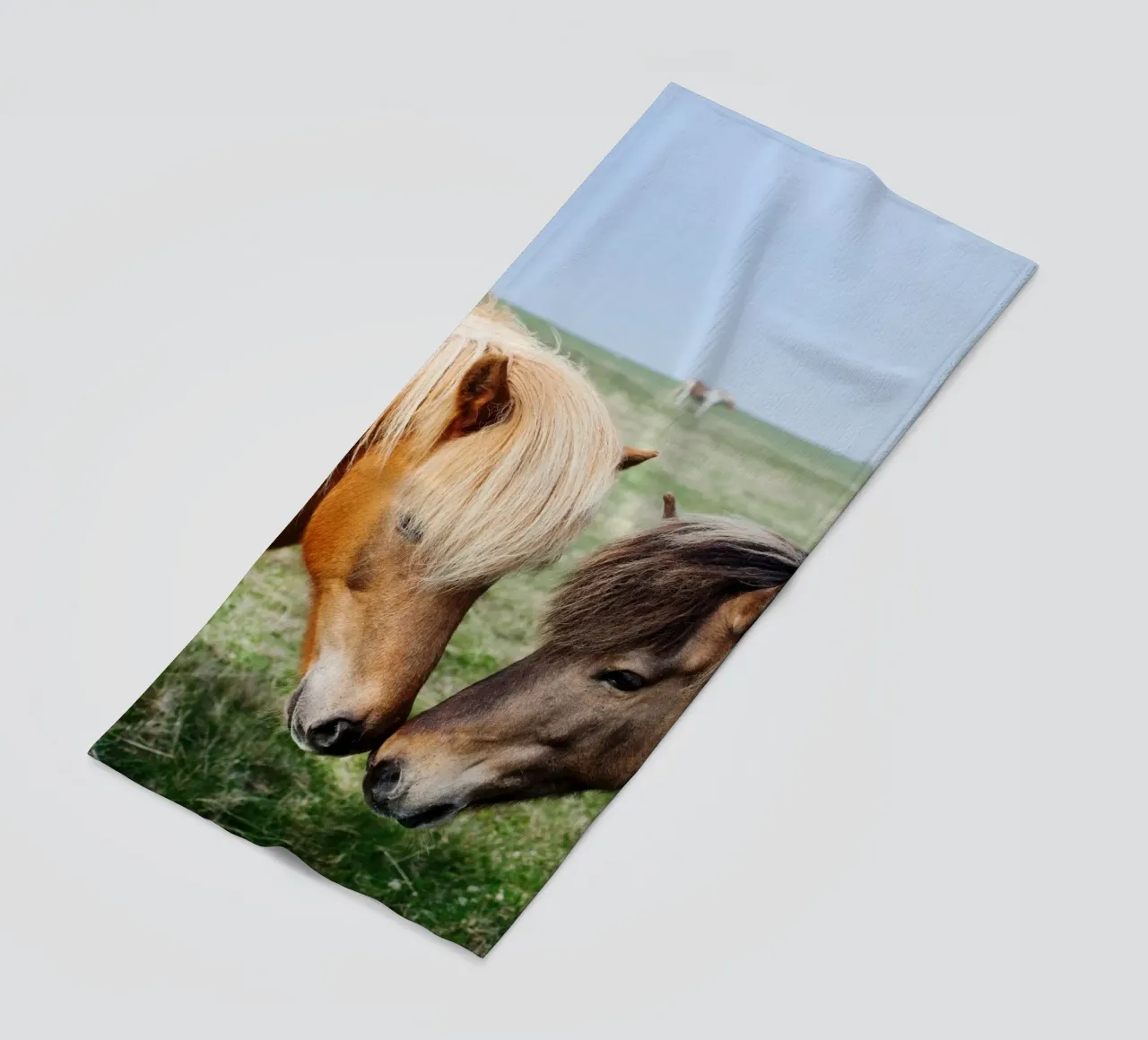 Amore per i cavalli in Islanda telo mare da fotokunst