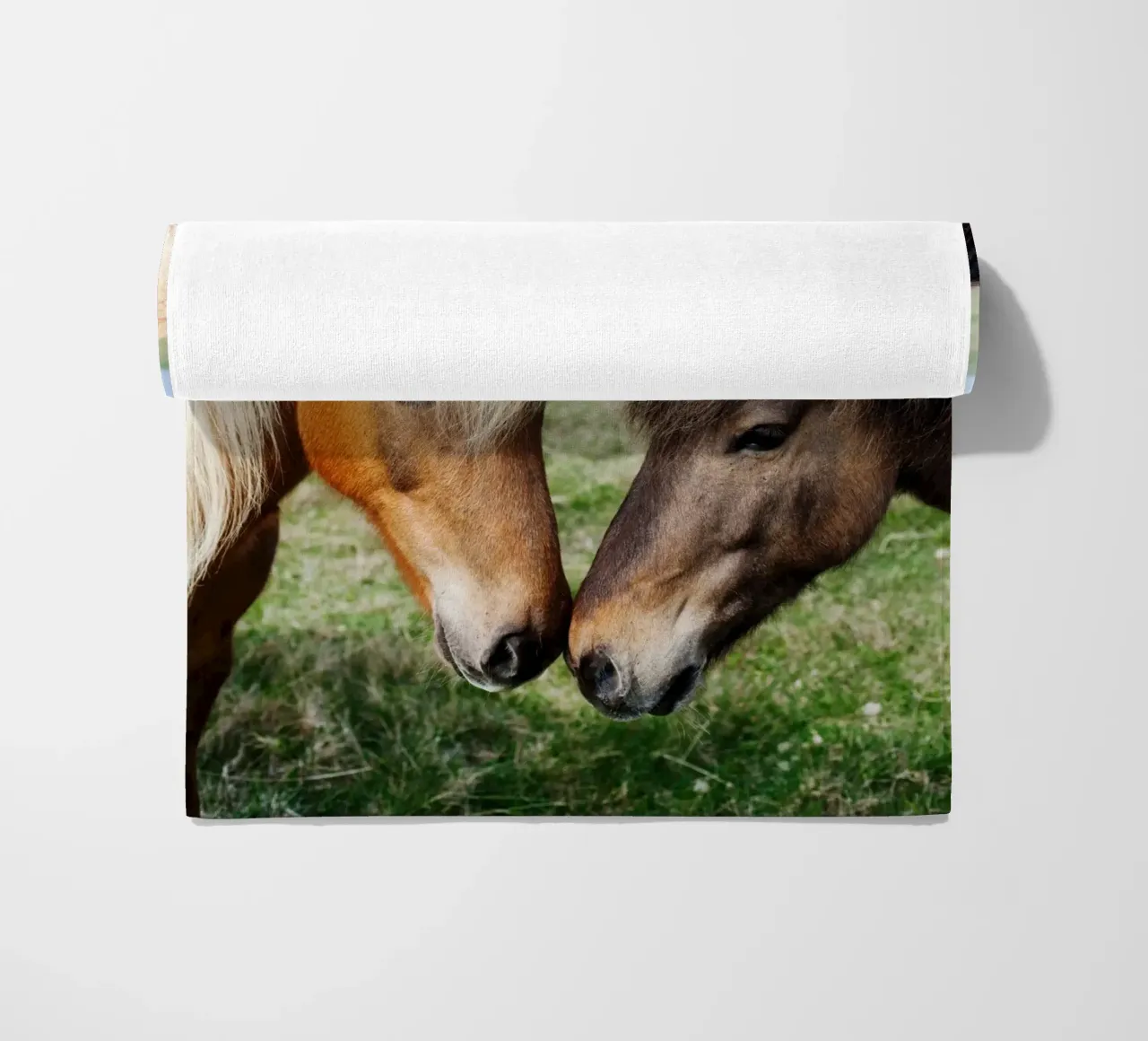 Amore per i cavalli in Islanda telo mare da fotokunst