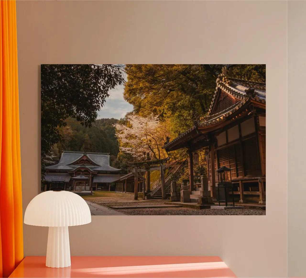 Tempio della foresta a Shikoku, Giappone plexiglass da Marcel Bisig