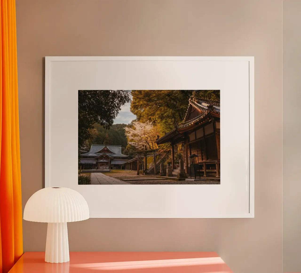 Tempio della foresta a Shikoku, Giappone carta hahnemühle da Marcel Bisig