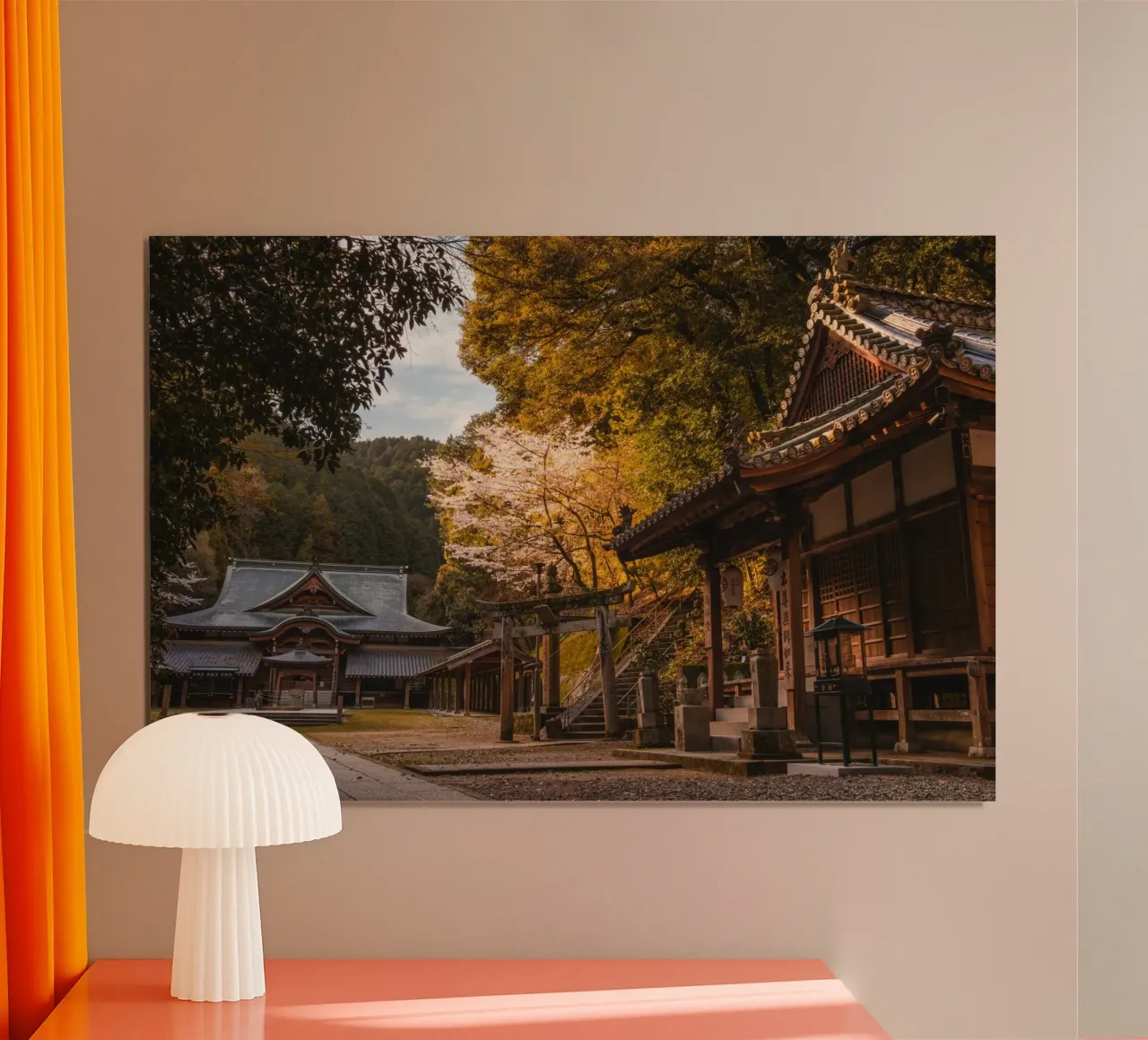 Tempio della foresta a Shikoku, Giappone carta hahnemühle da Marcel Bisig