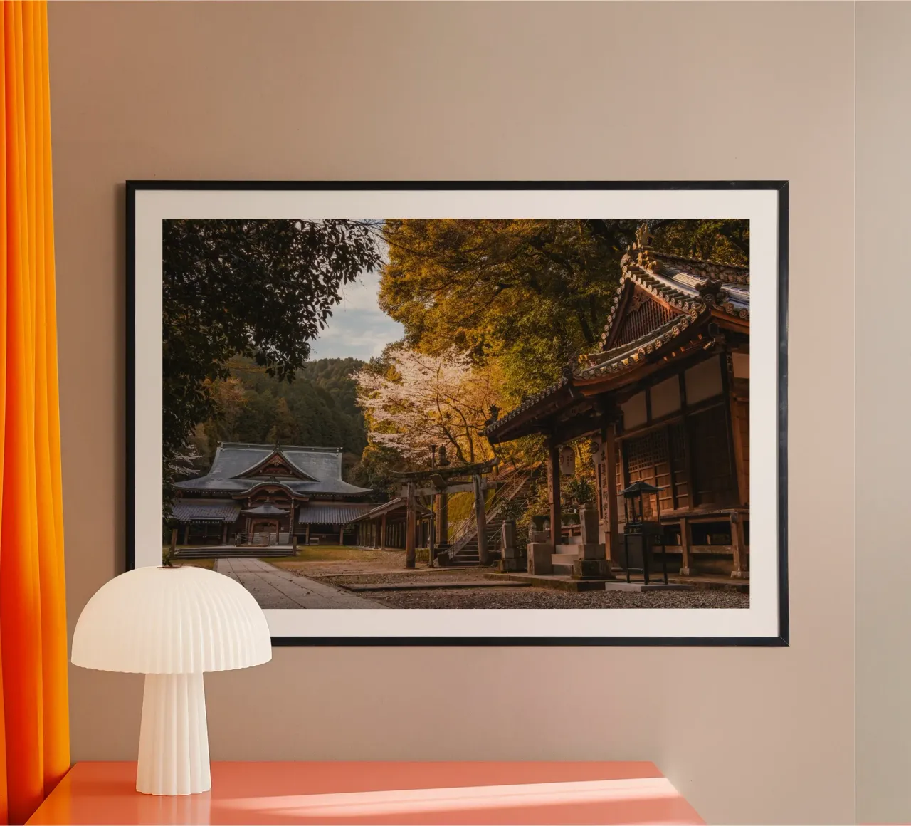 Tempio della foresta a Shikoku, Giappone carta hahnemühle da Marcel Bisig