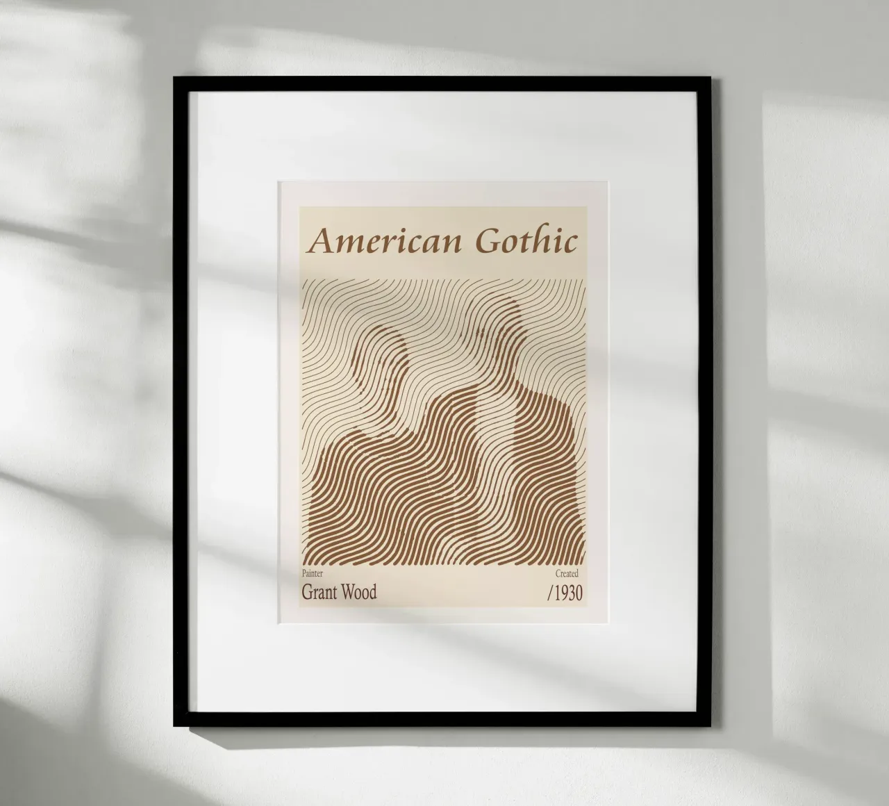 Gotico americano - Grant Wood poster da Doa Project