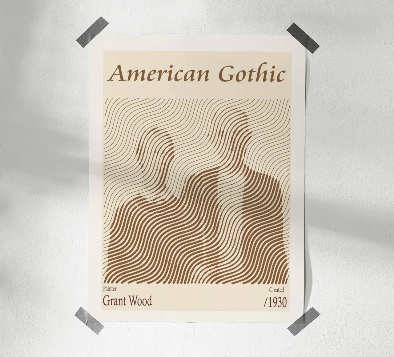Gotico americano - Grant Wood poster da Doa Project