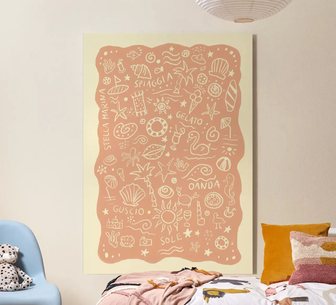 Strandcollage Rosa plexiglass da Studio Dolci