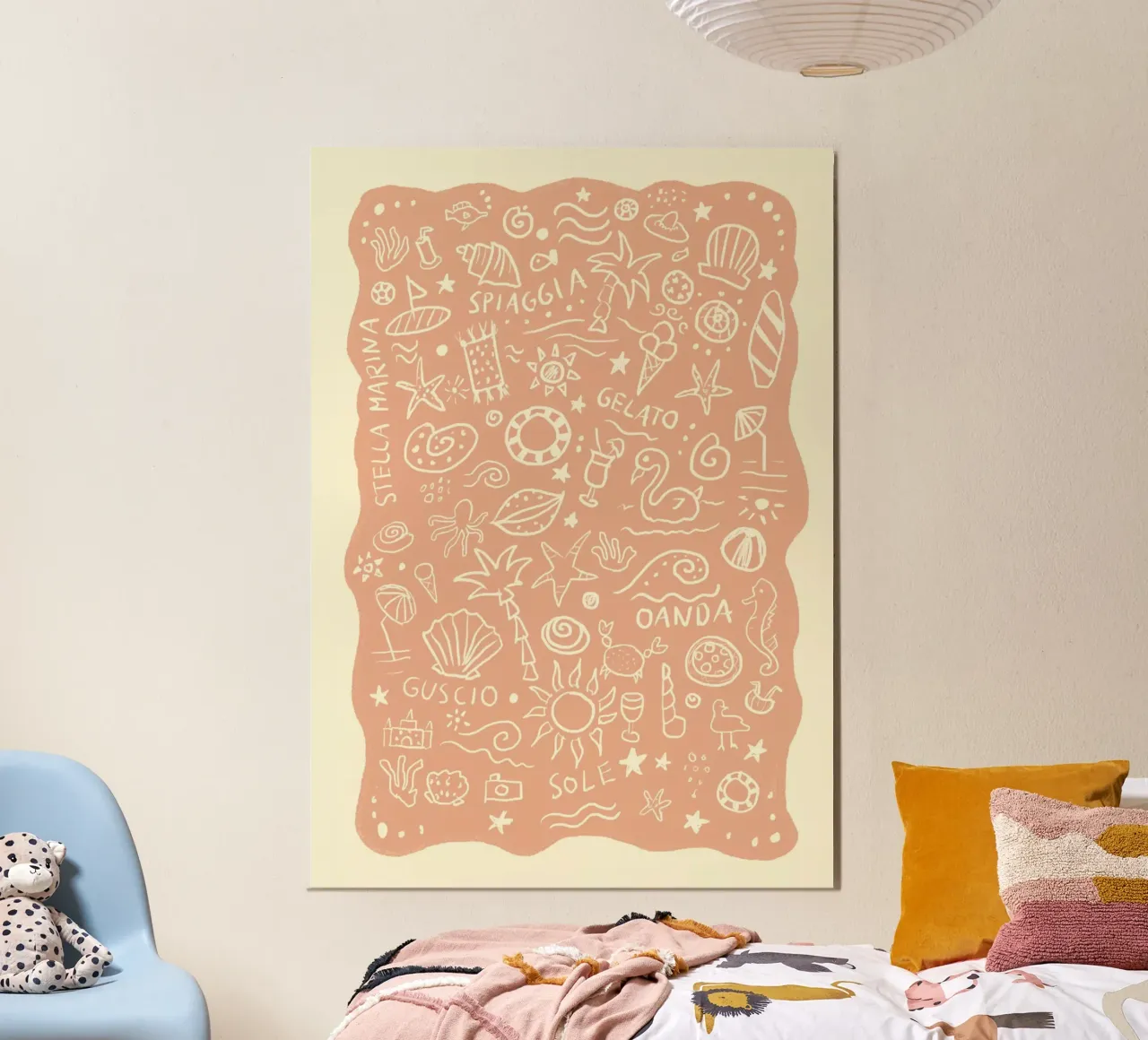 Strandcollage Rosa poster da Studio Dolci