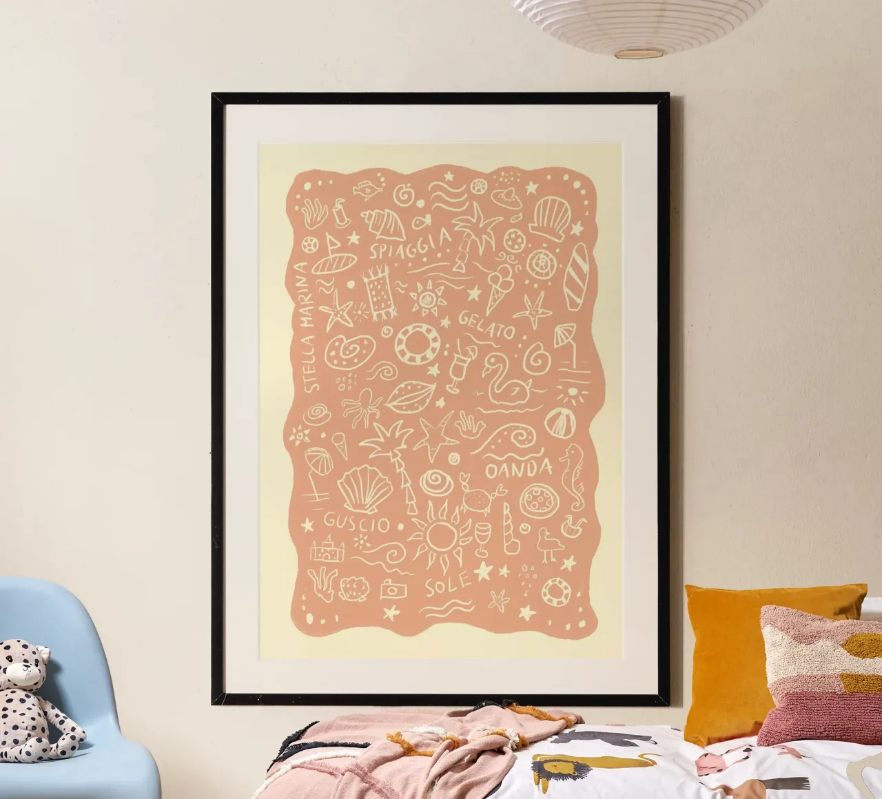 Strandcollage Rosa poster da Studio Dolci