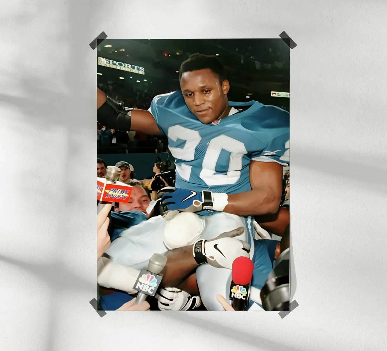 Barry Sanders carta hahnemühle da Low poly art