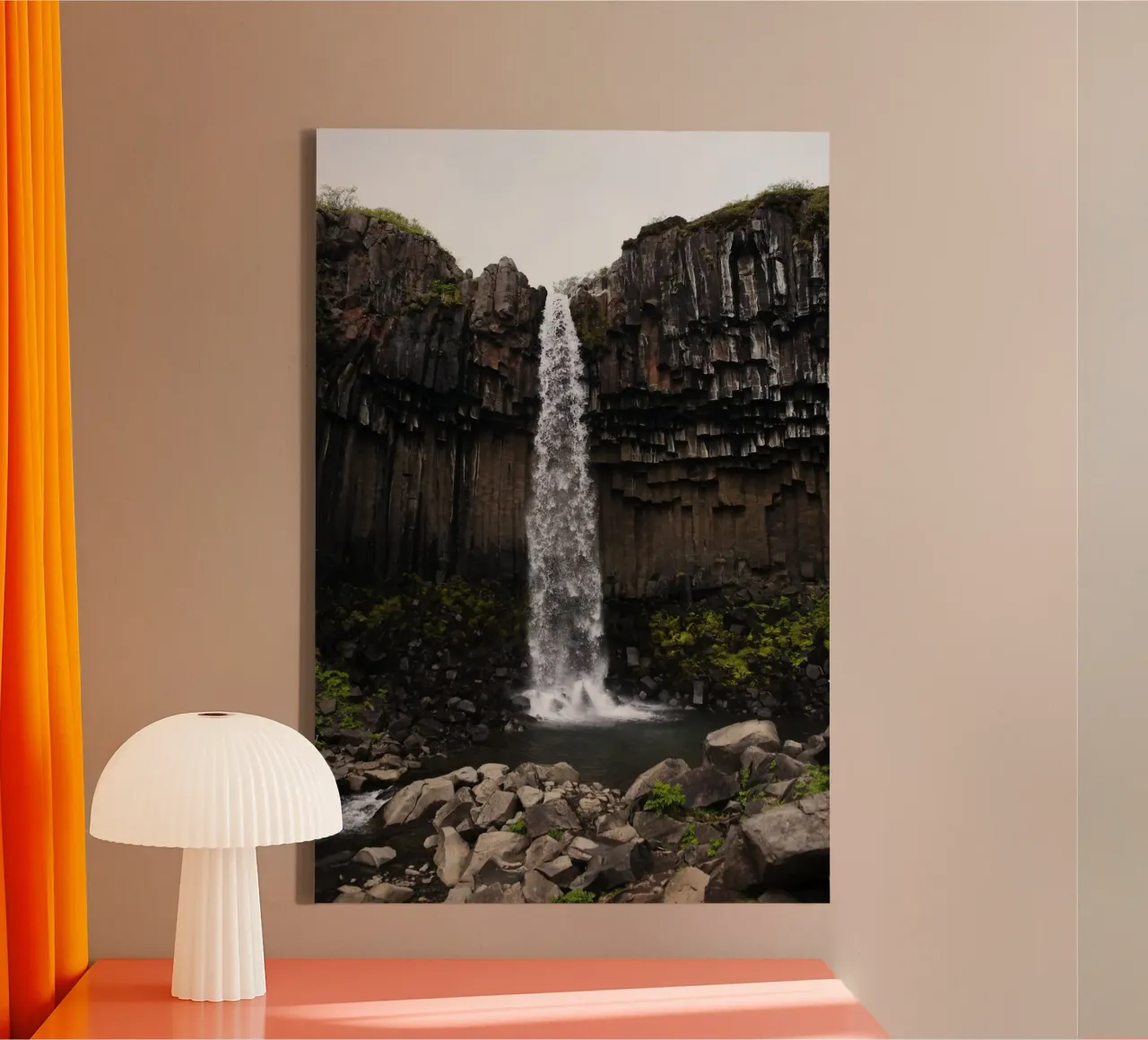 Cascata in Islanda tela da Simon Koy