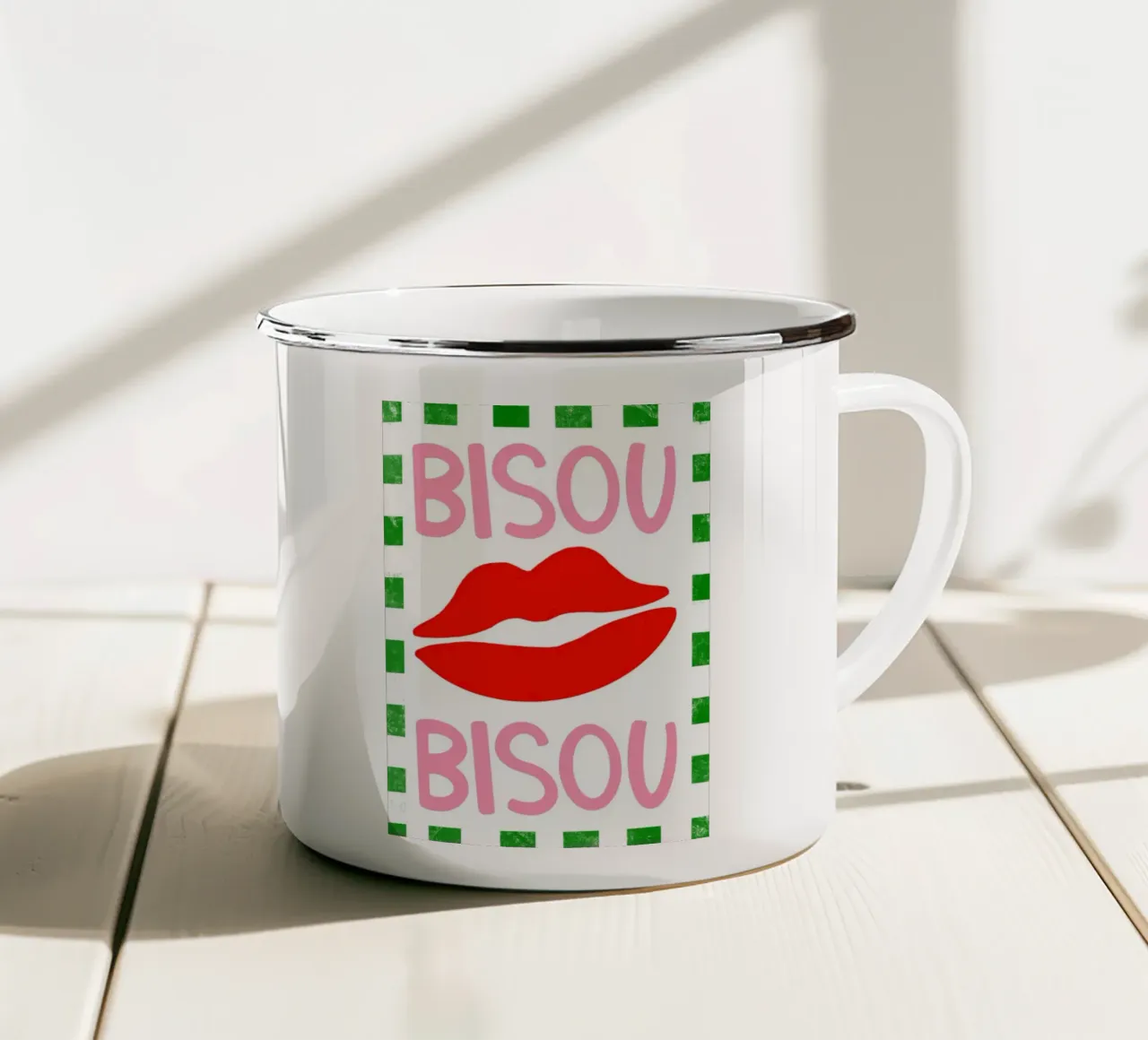 Bisou Bisou tazza in smalto da Art House