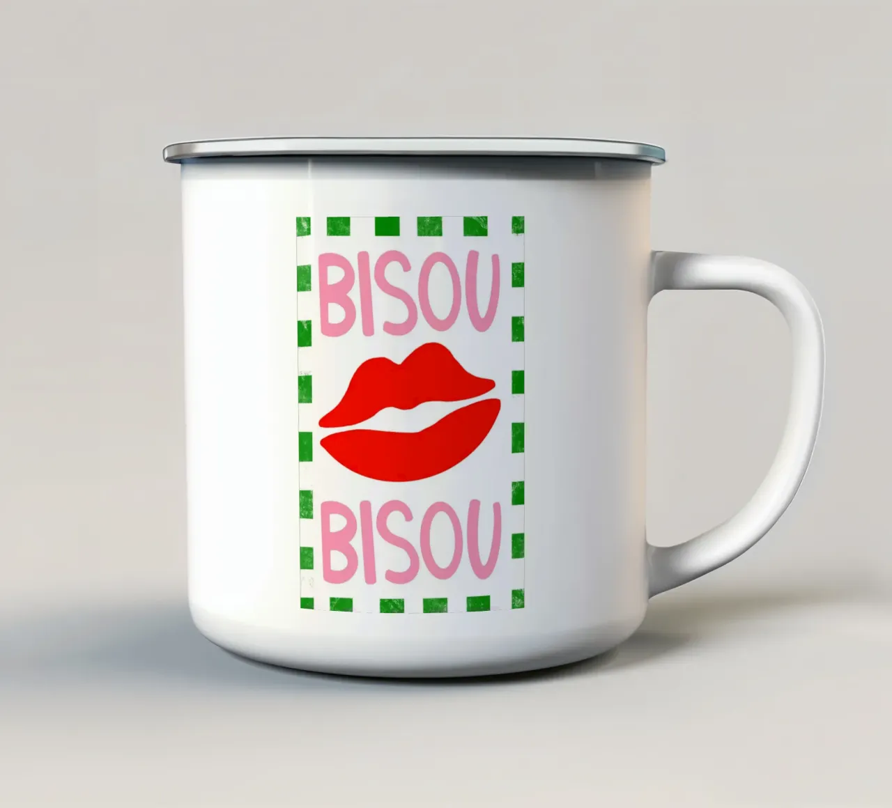 Bisou Bisou tazza in smalto da Art House