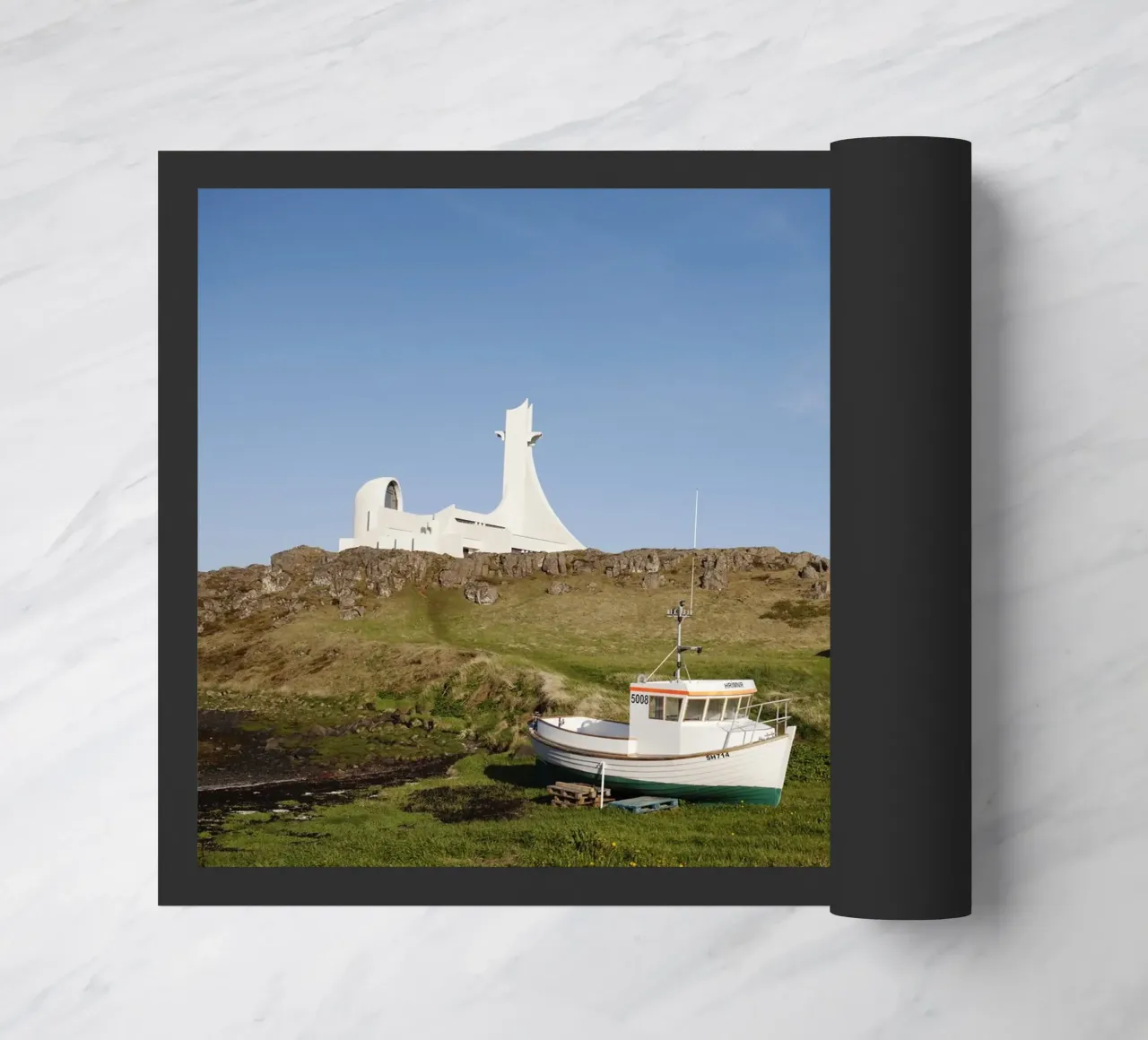 Eiland deurmat van fotokunst