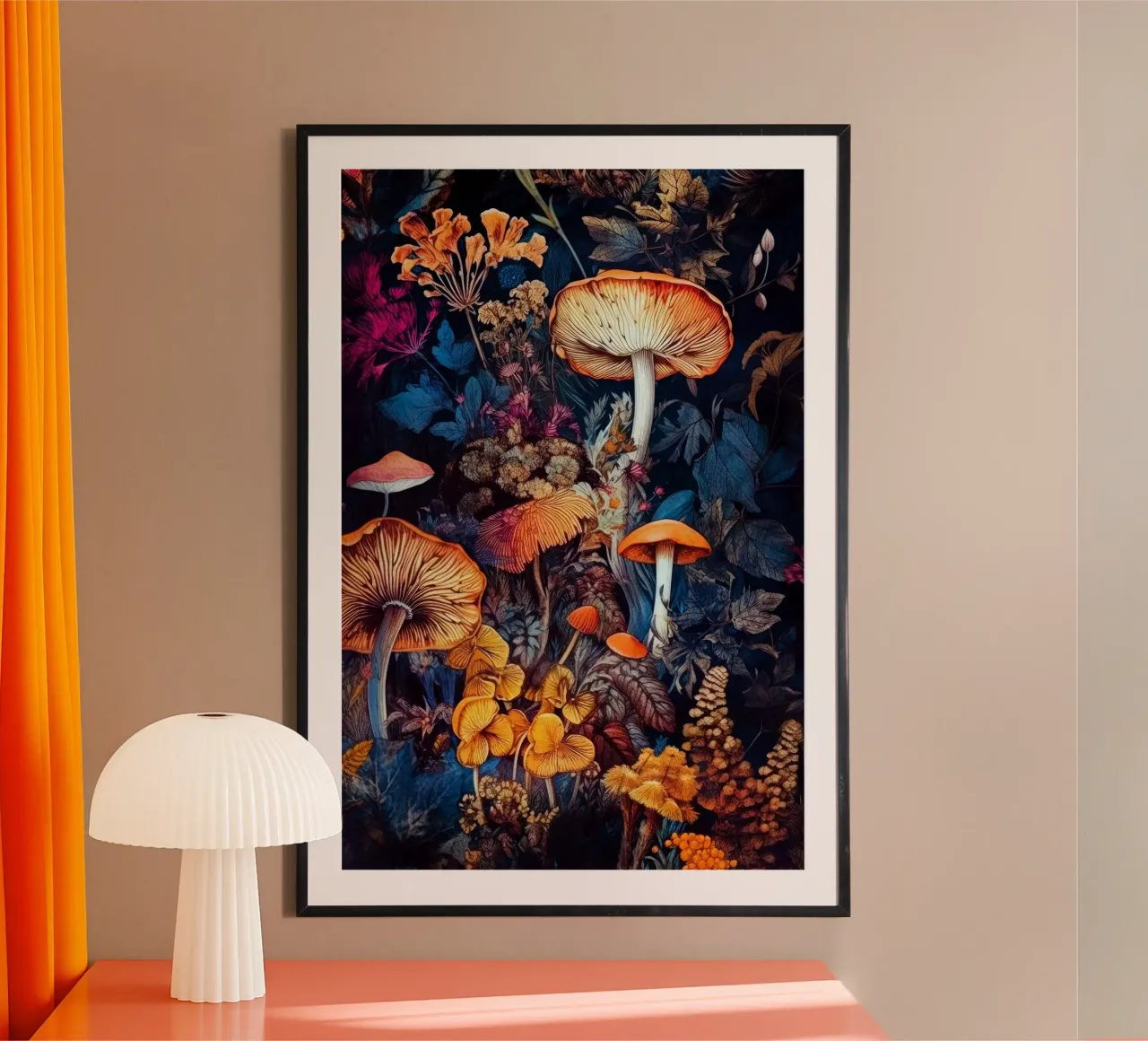 Funghi e vita nella foresta A poster da Justyna Jaszke JBJart